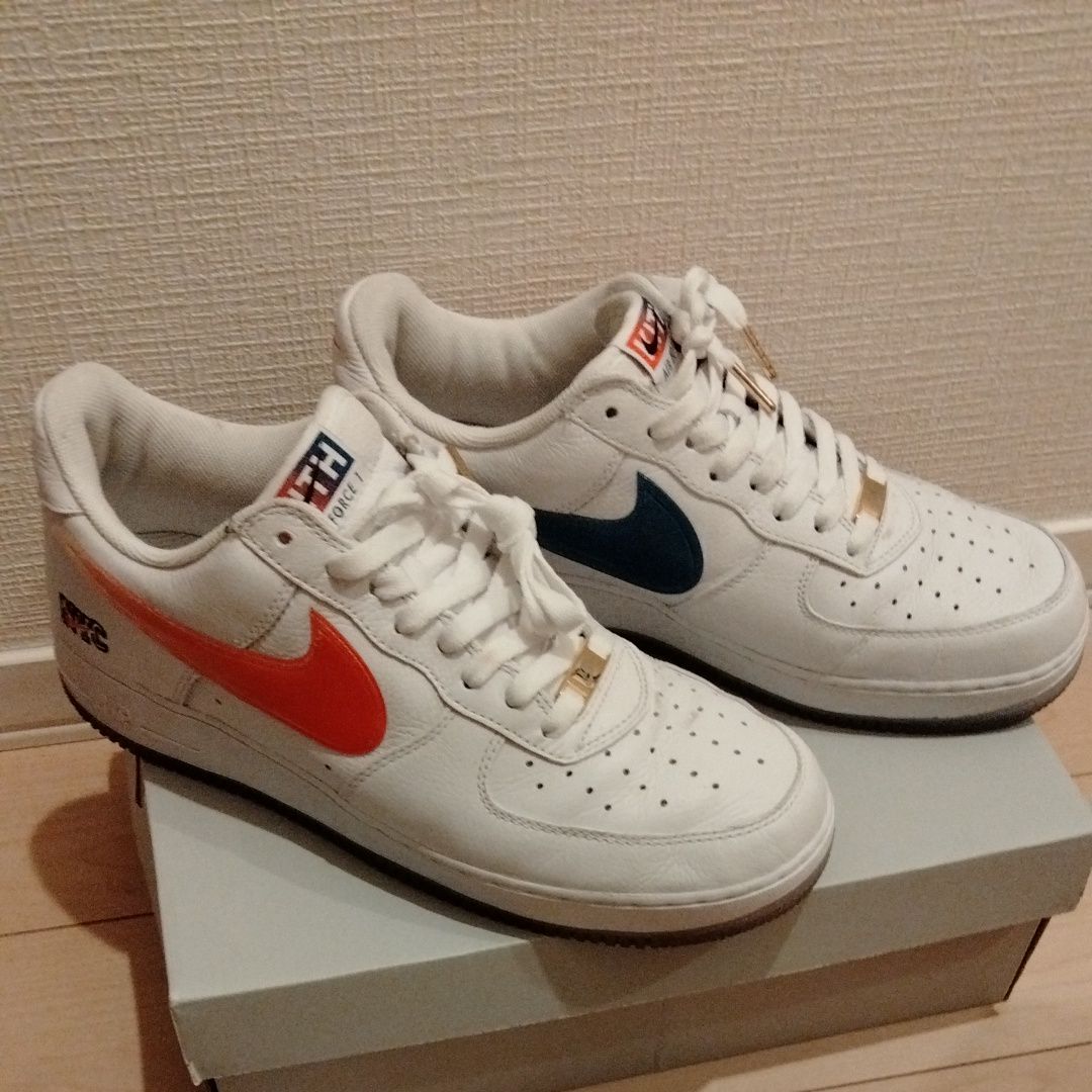 KITH × Nike Air Force 1 Low "White/Rush Blue/White/Brilliant Orange"