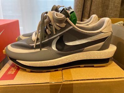 CLOT × Sacai × Nike LD Waffle "Grey Obsidian/Cool Grey"