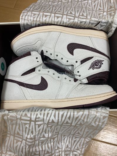 A Ma Maniere × Nike Air Jordan 1 Retro High OG "Sail and Burgundy"