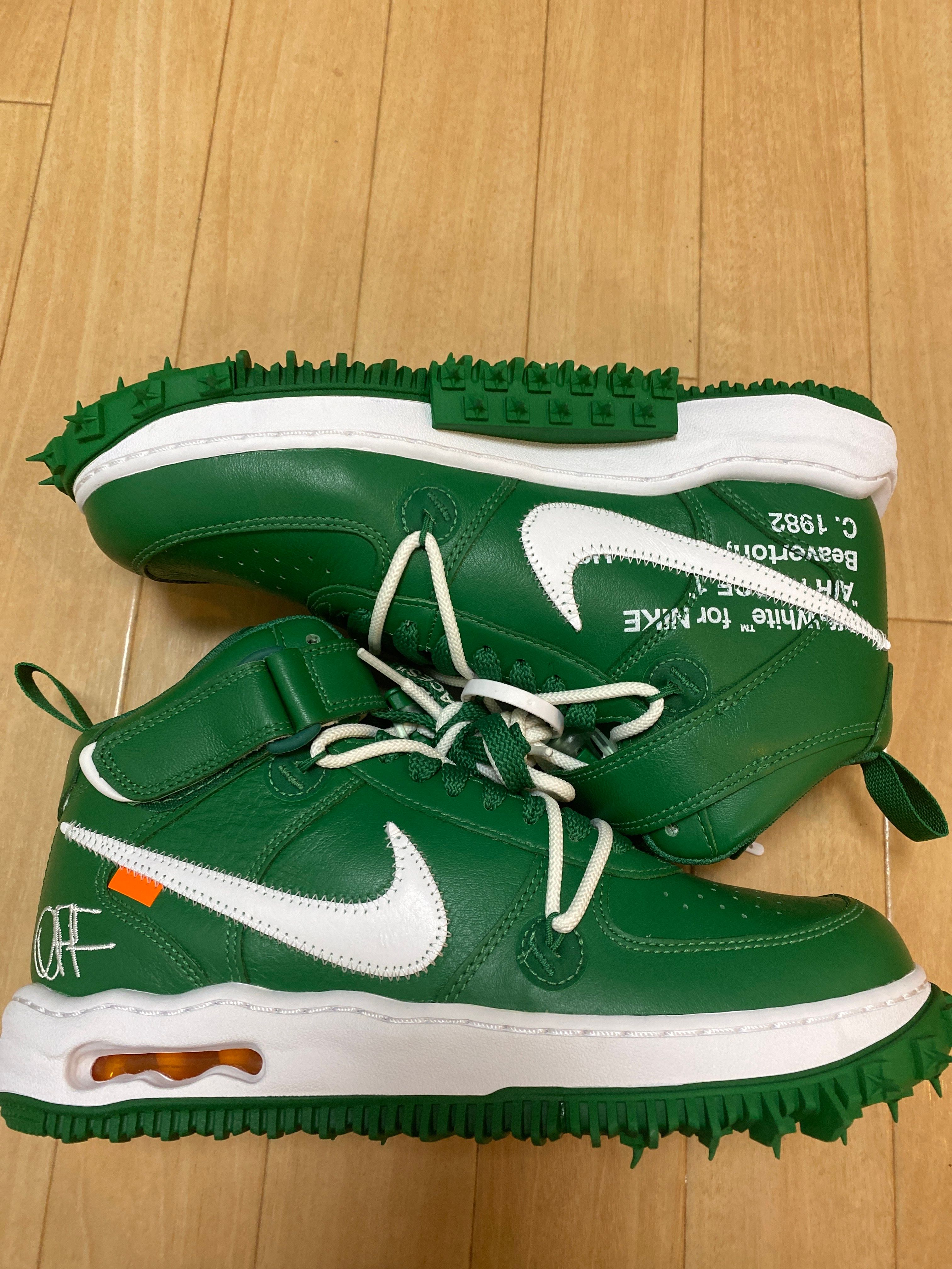 Off-White × Nike Air Force 1 Mid SP LTHR "Pine Green"
