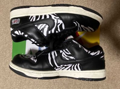 Quartersnacks × Nike SB Dunk Low "Zebra Cake/Safari"