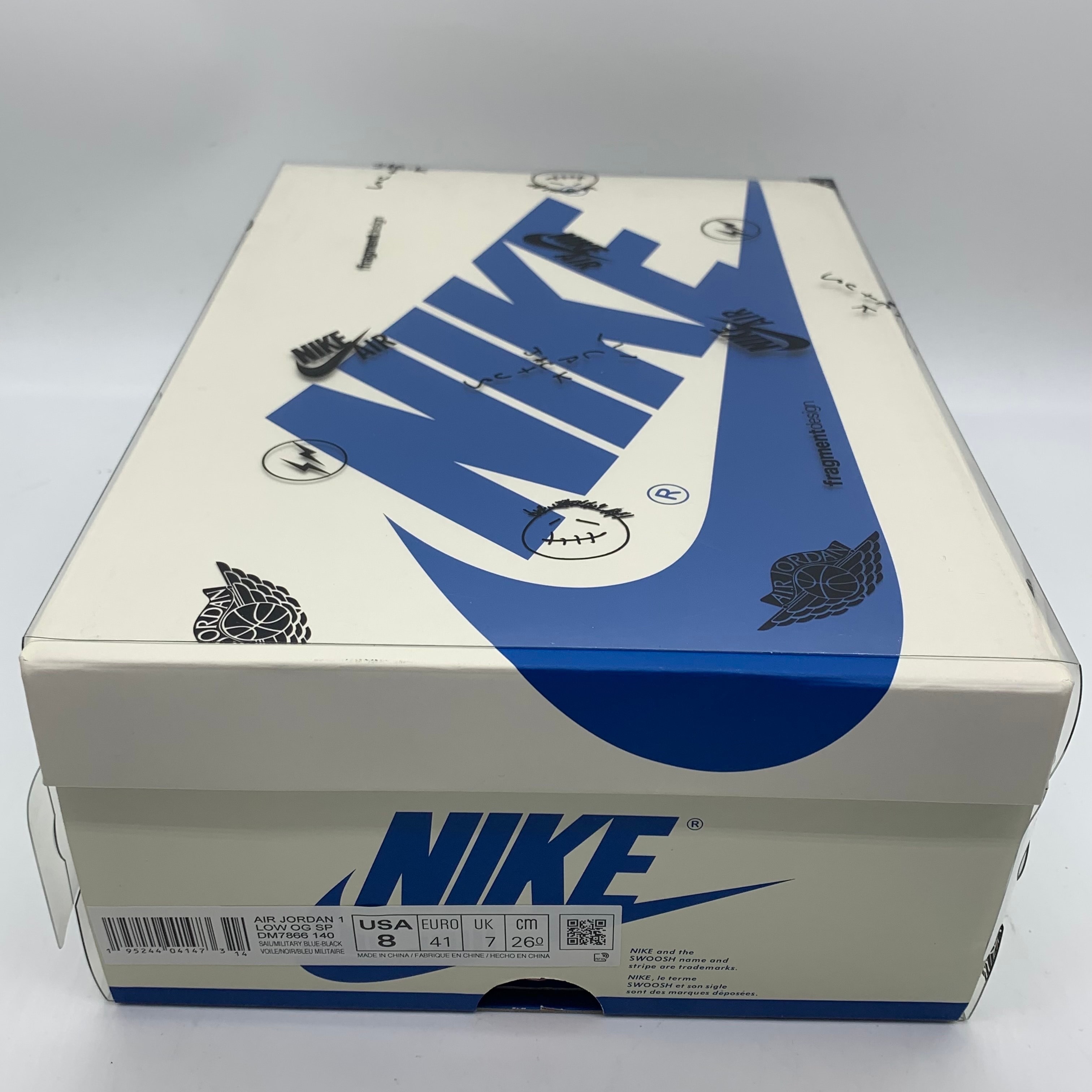 Travis Scott × fragment design × Nike Air Jordan 1 Low OG SP "Military Blue"