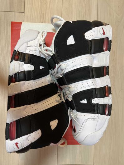 NIKE AIR MORE UPTEMPO "WHITE/BLACK/UNIVERSITY RED"(2020)