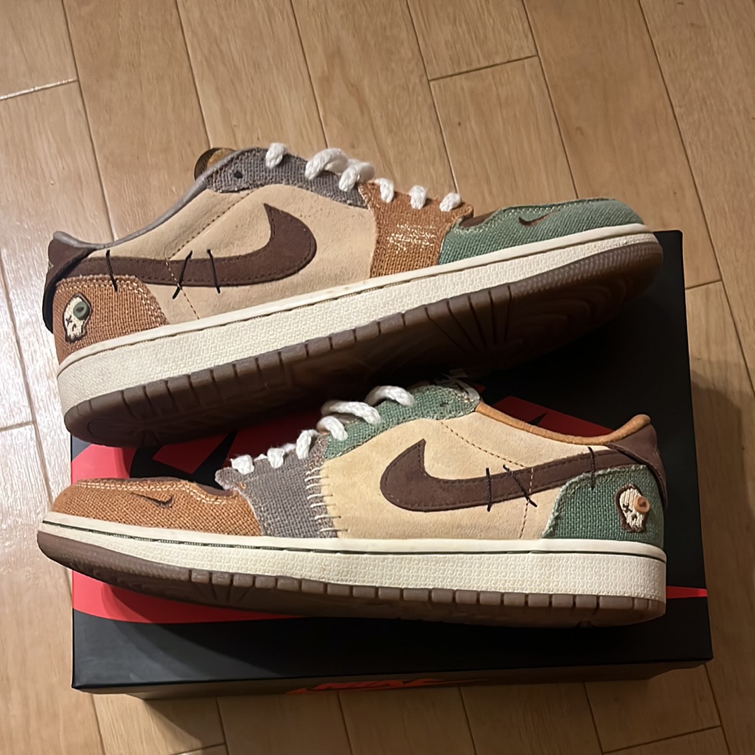 Zion Williamson × Nike Air Jordan 1 Low OG "Flax and Oil Green"