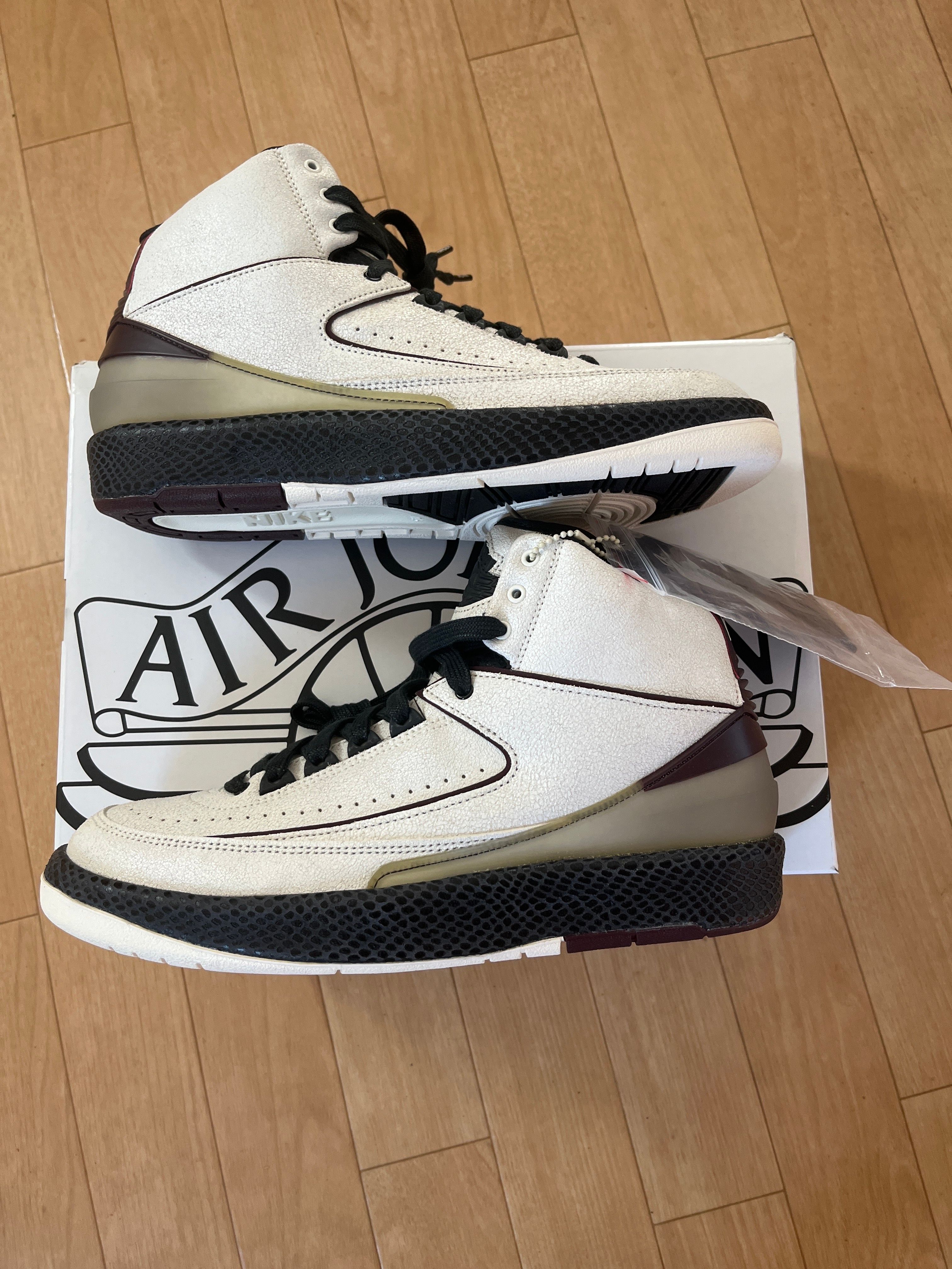 A Ma Maniere × Nike Air Jordan 2 "Airness/Sail and Burgundy"