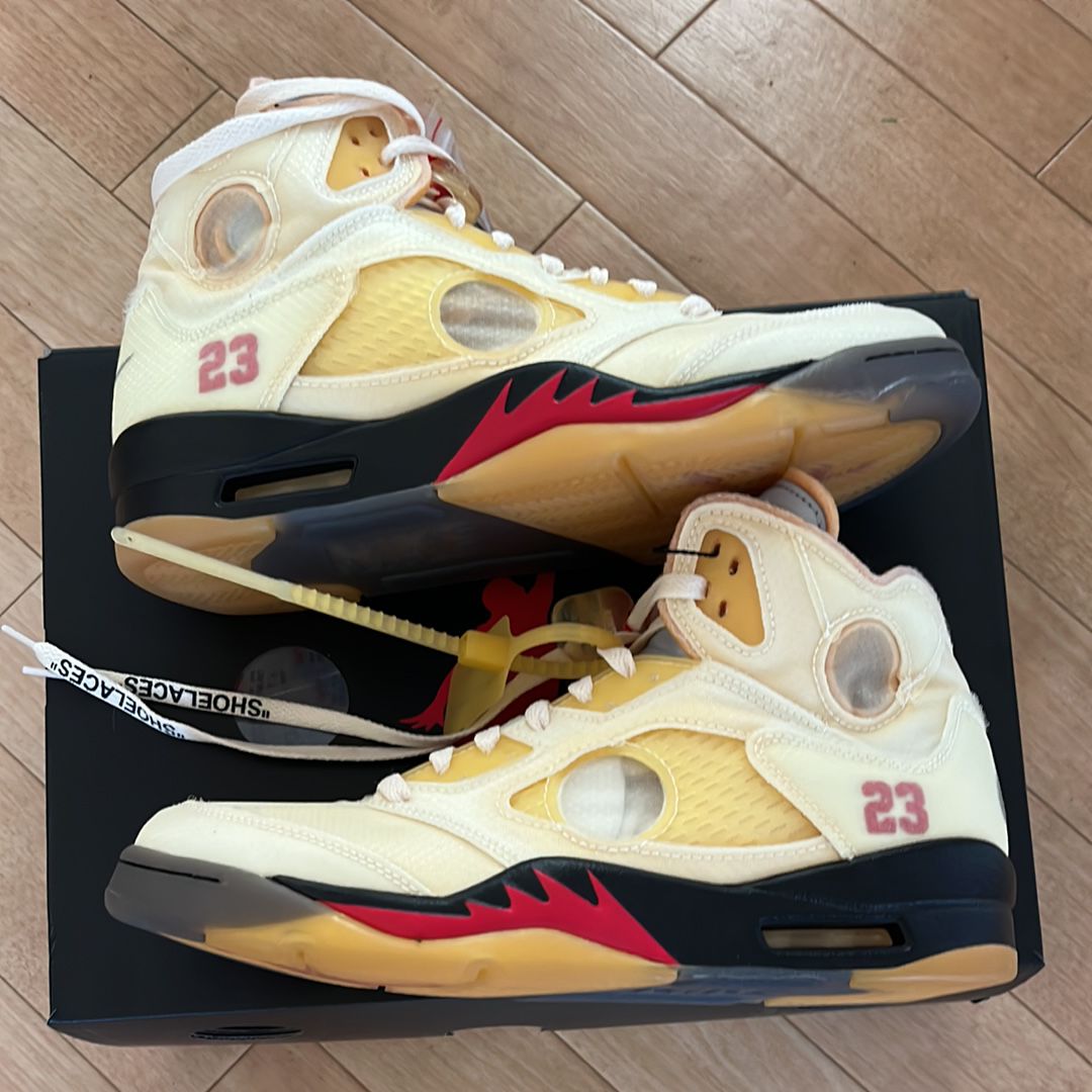 Off-White × Nike Air Jordan 5 "Sail"