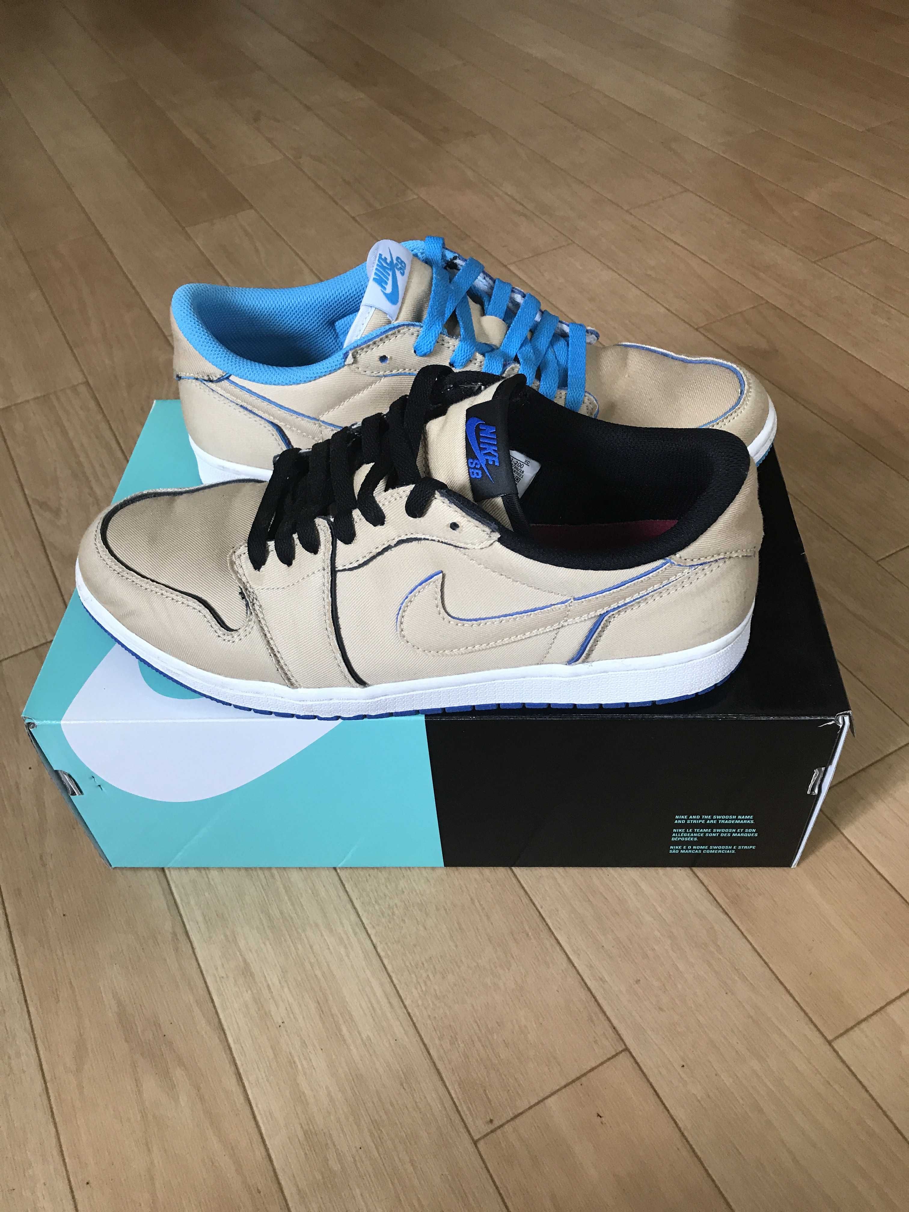 Nike SB Air Jordan 1 Low "Desert Ore/Royal Blue" 