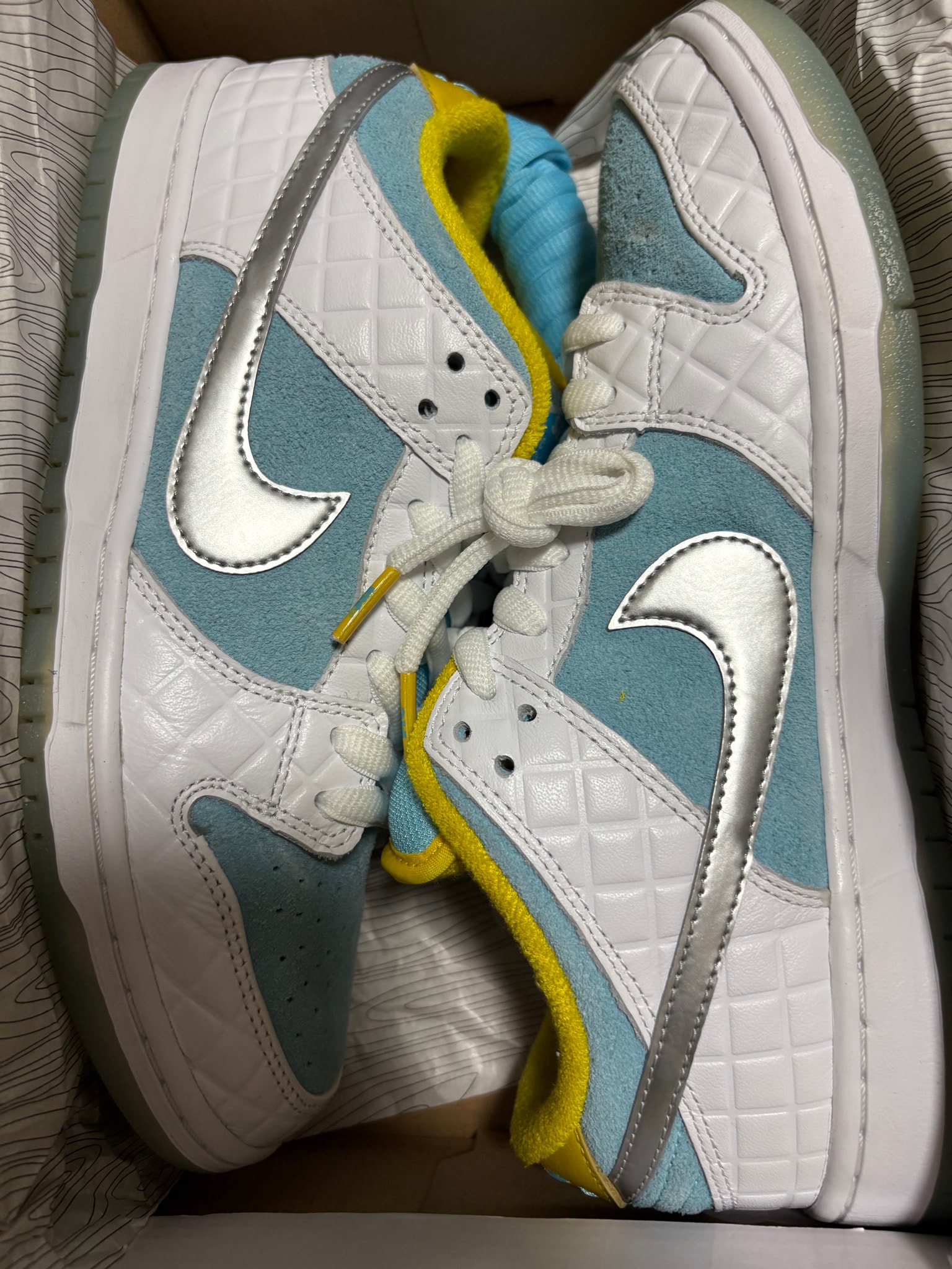 FTC × Nike SB Dunk Low "White/Blue"