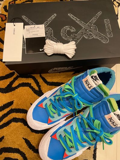 KAWS × sacai × Nike Blazer Low "Neptune Blue"