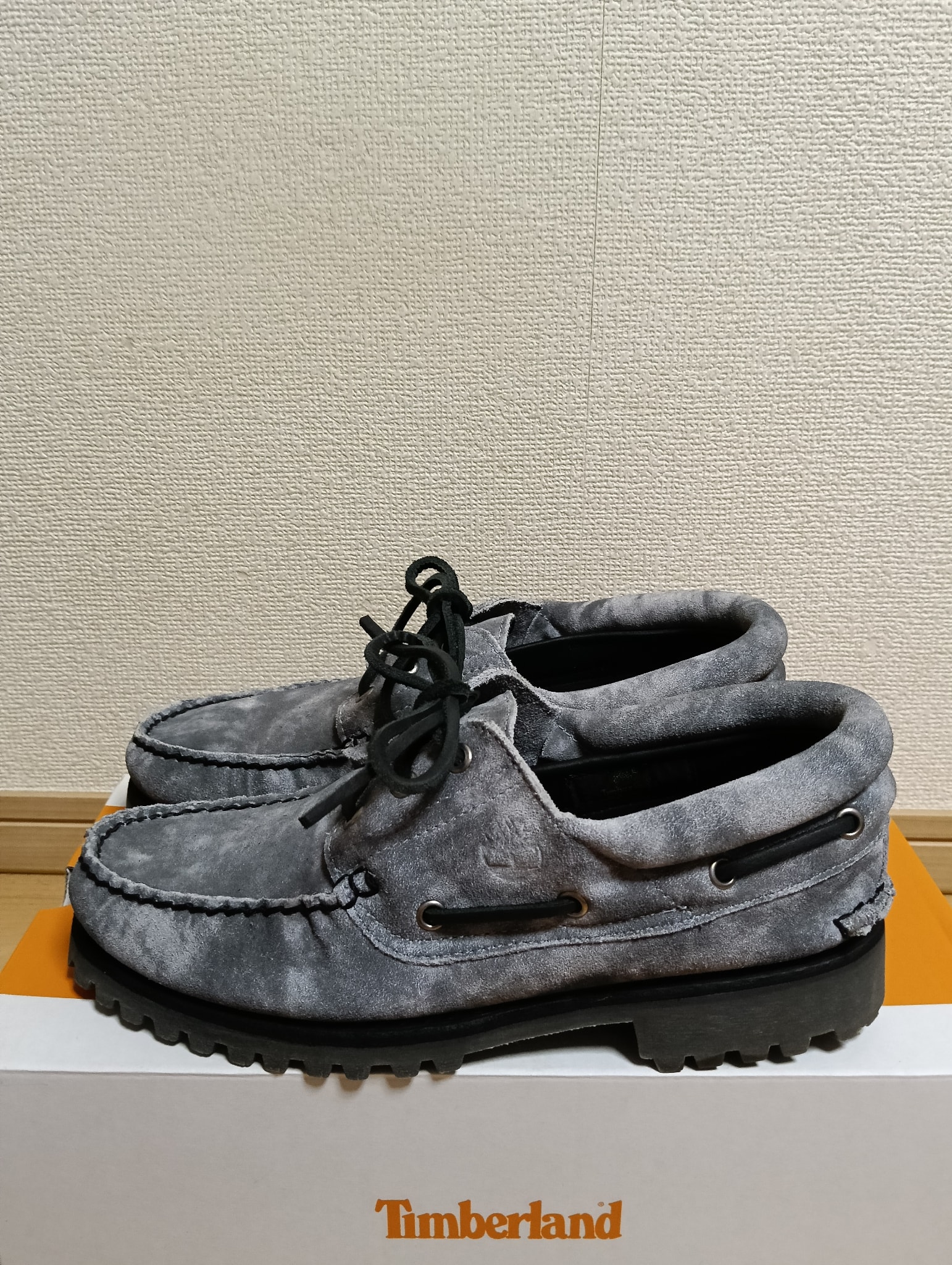 Timberland 3-Eye Lug Handsewn Boat Shoes "Light Grey"
