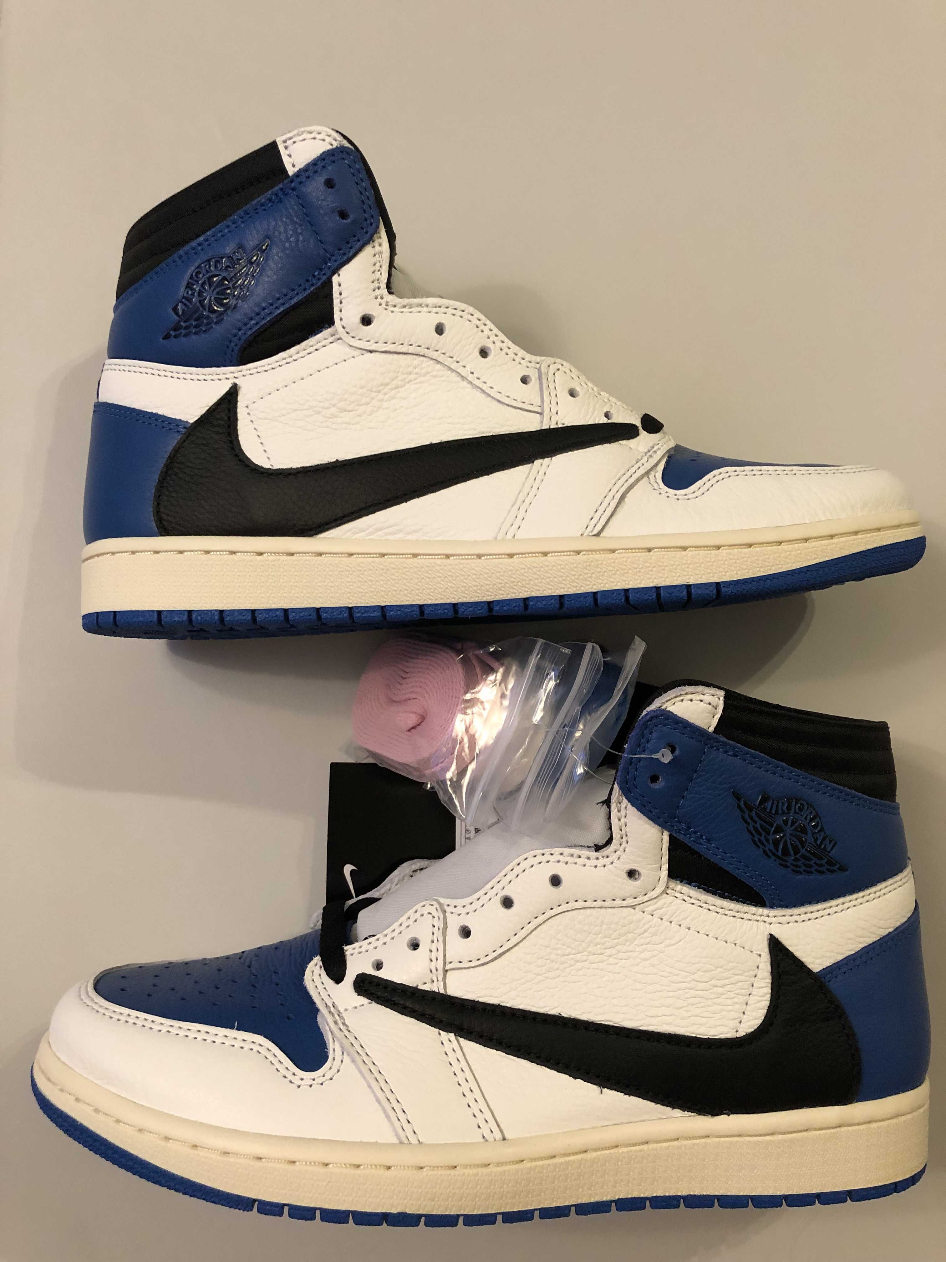 Travis Scott × fragment design × Nike Air Jordan 1 Retro High OG SP "Military Blue"