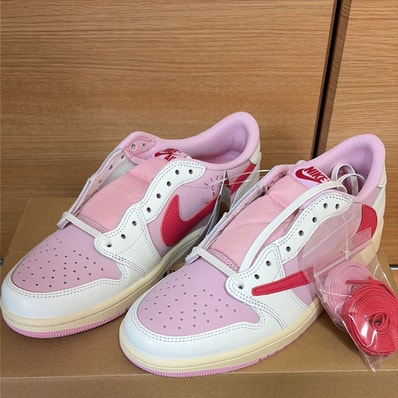 Travis Scott × Nike Air Jordan 1 Retro Low OG "Sail/Tropical Pink"
