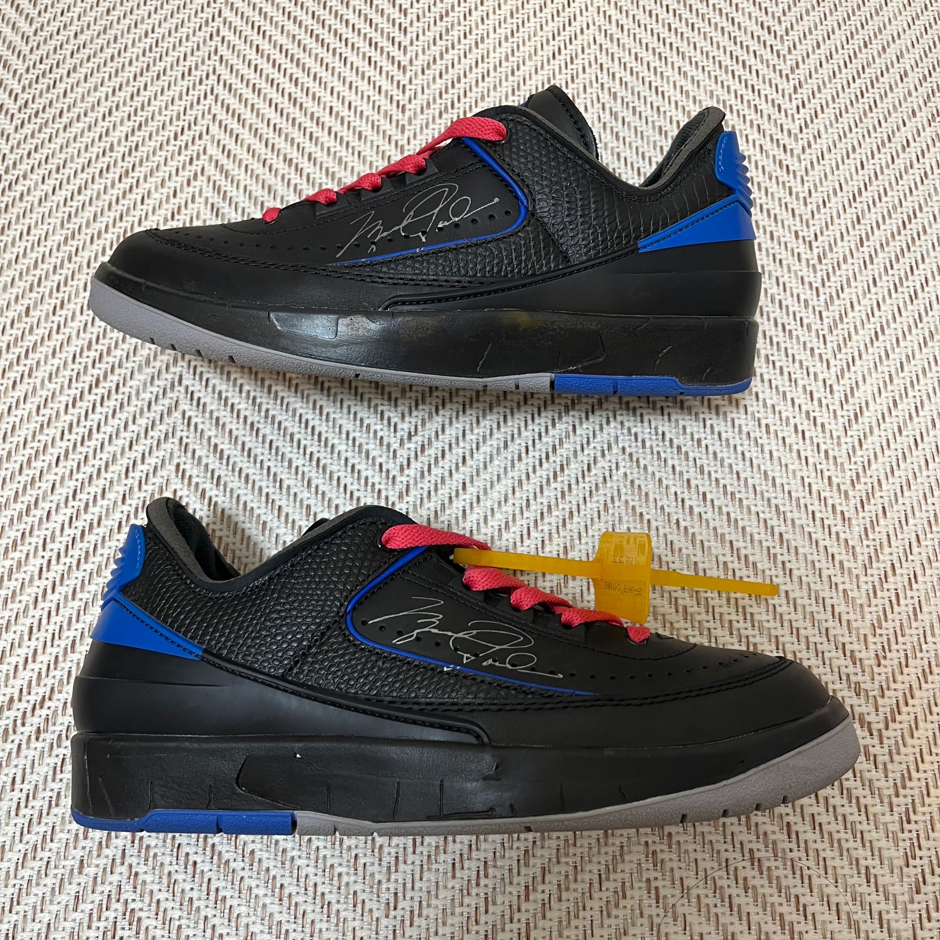 Off-White × Nike Air Jordan 2 Low "Black and Varsity Royal"