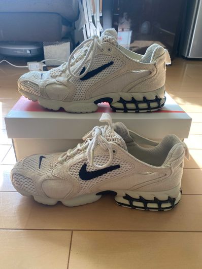 Stussy × Nike Air Zoom Spiridon CG 2 "Fossil/Black"