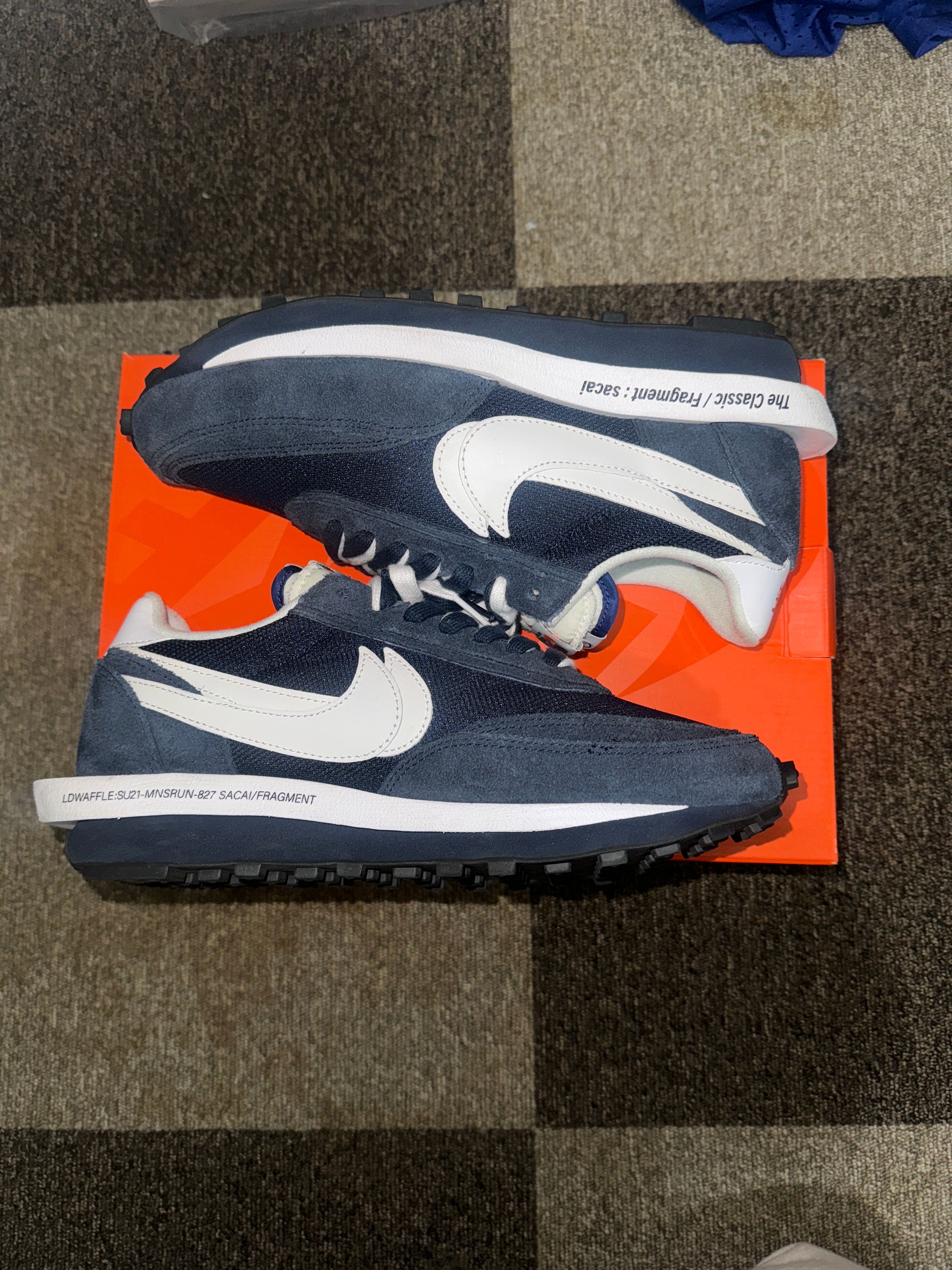 Fragment × sacai × Nike LD Waffle "Blackended Blue"