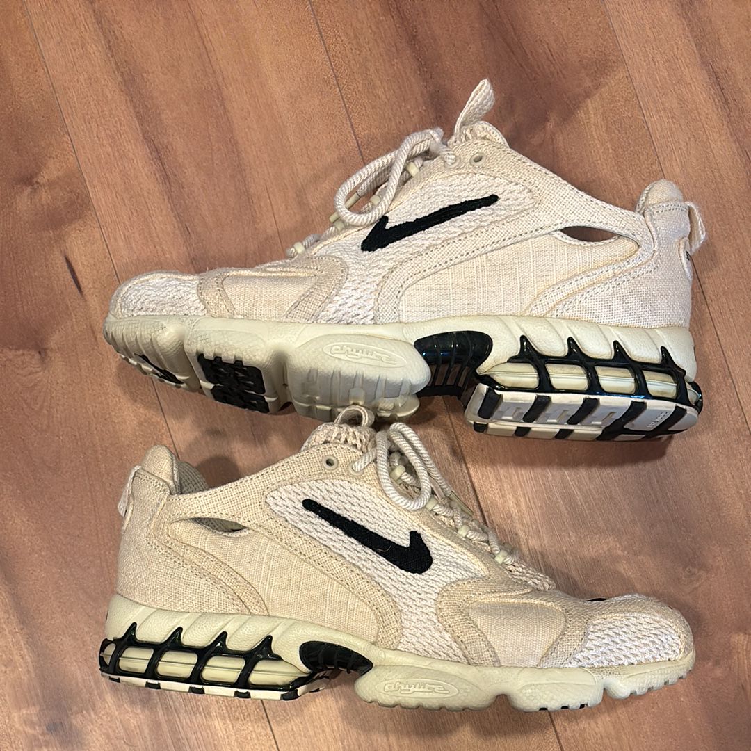 Stussy × Nike Air Zoom Spiridon CG 2 "Fossil/Black"