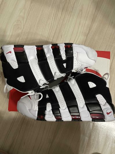 NIKE AIR MORE UPTEMPO "WHITE/BLACK/UNIVERSITY RED"(2020)