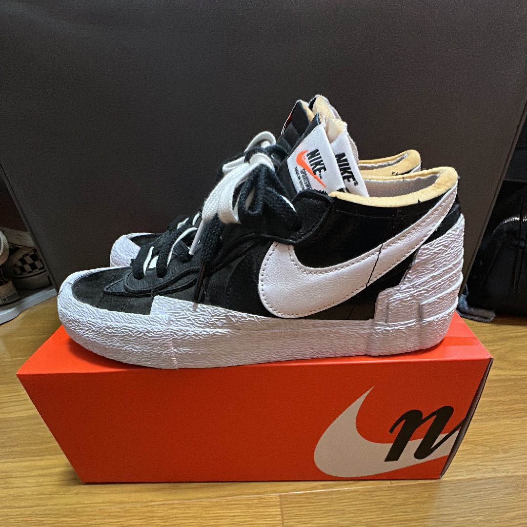 sacai × Nike Blazer Low "Black Patent Leather"