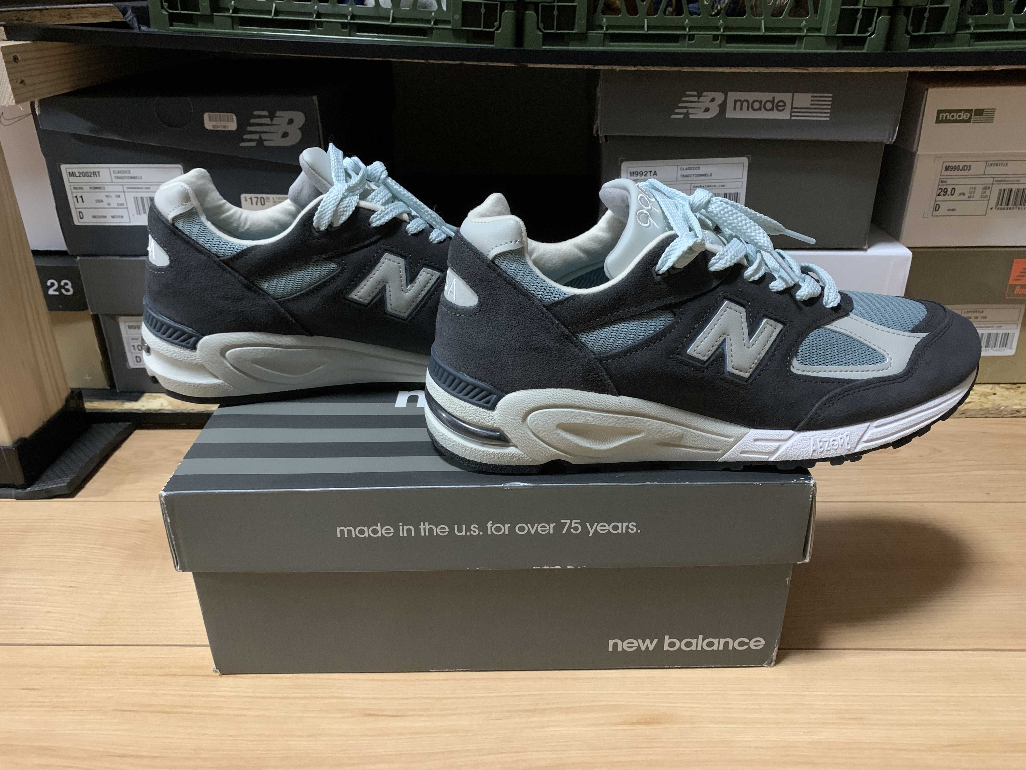 KITH Ronnie Fieg × New Balance 990V2 "Steel Blue"