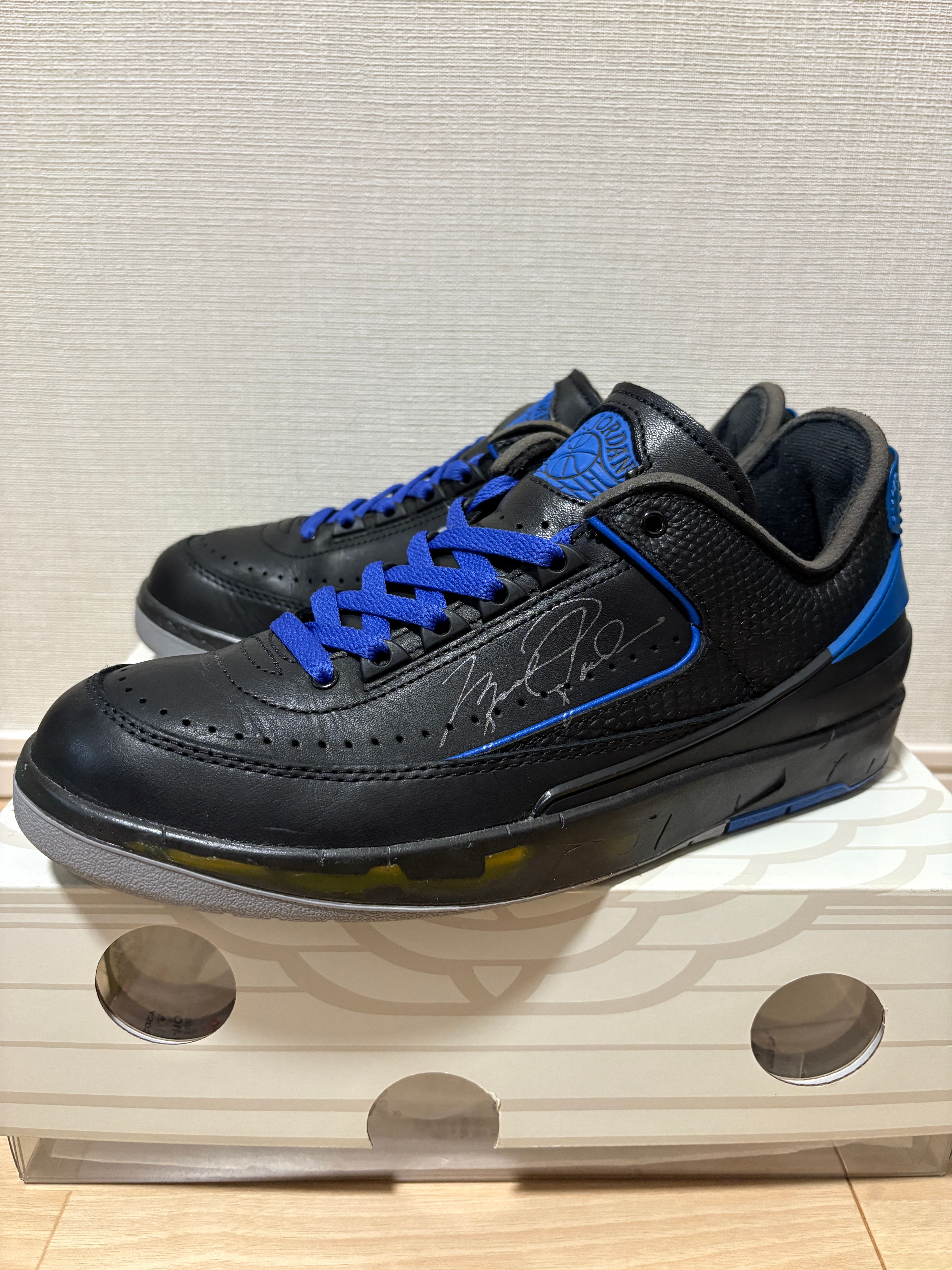 Off-White × Nike Air Jordan 2 Low "Black and Varsity Royal"