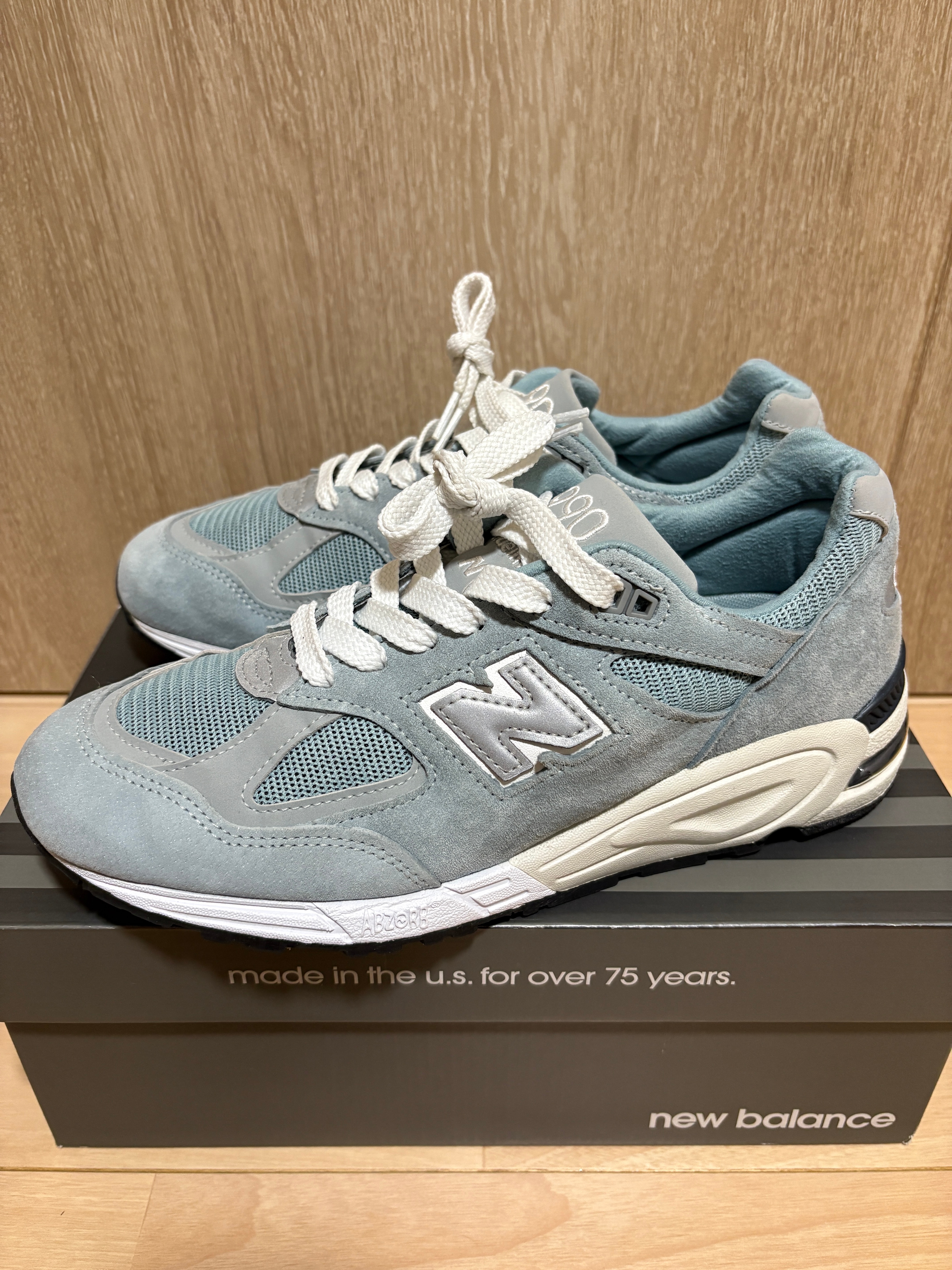 キス × ニューバランス 990V2 "ストームブルー"