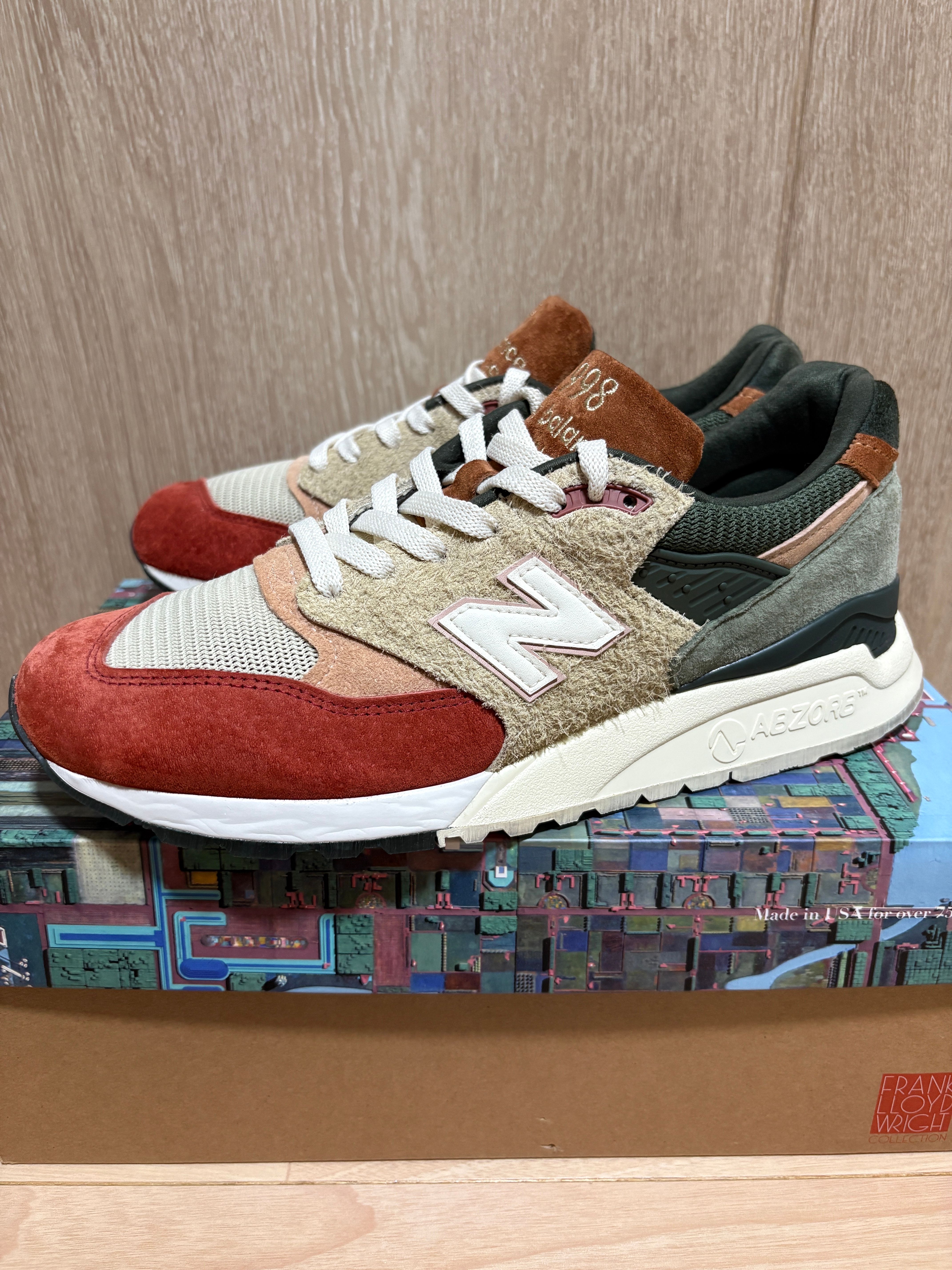 KITH Ronnie Fieg and the Frank Lloyd Wright Foundation × New Balance 998 "Beige/Chutney"