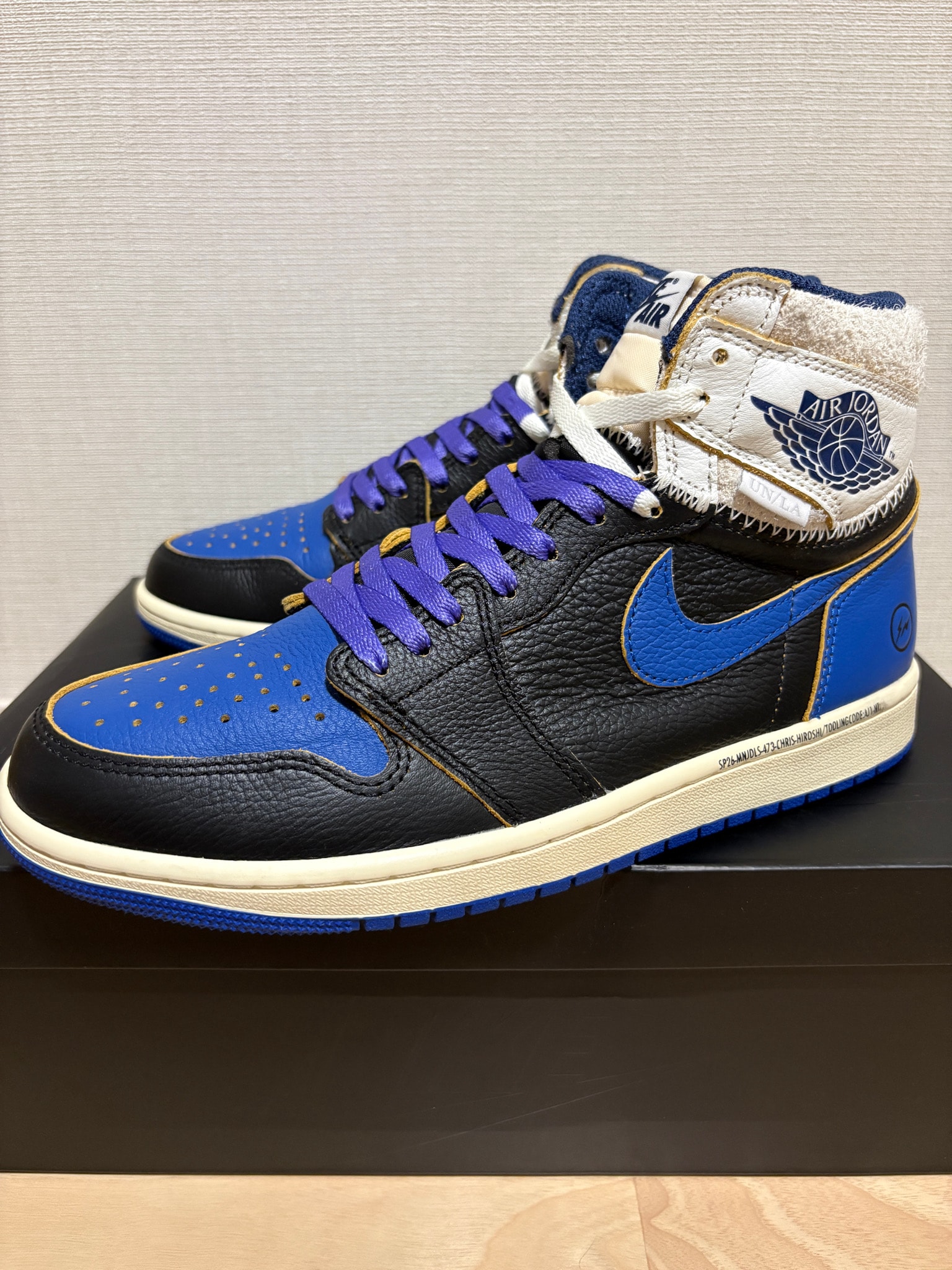 fragment design × UNION × Nike Air Jordan 1 High OG "Sport Royal"
