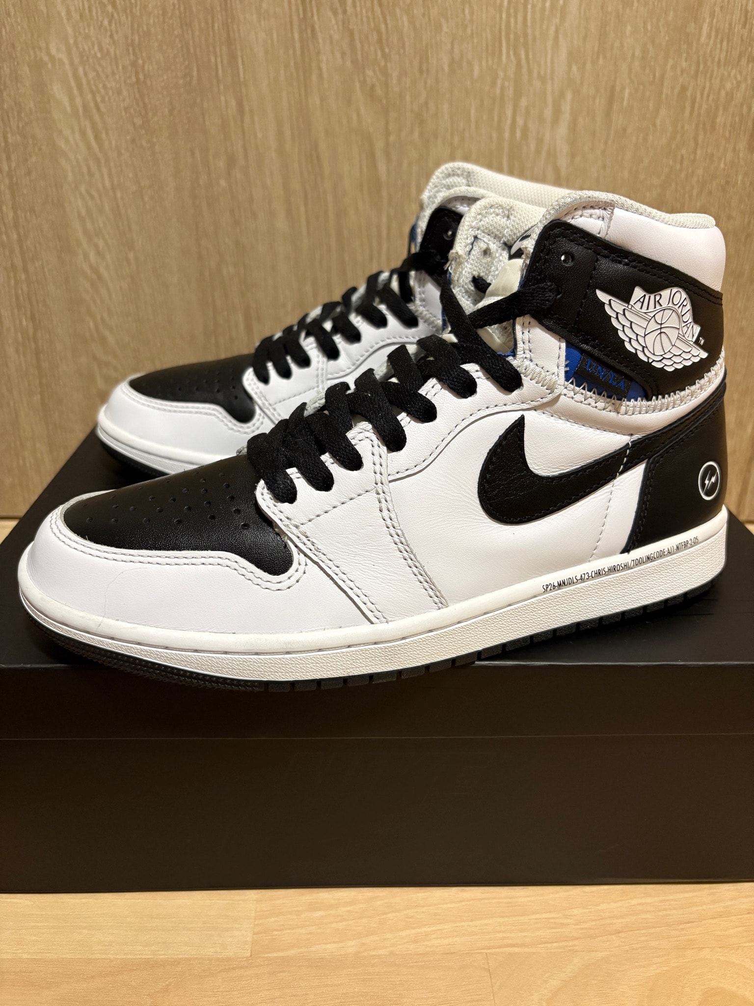 fragment design × UNION × Nike Air Jordan 1 Retro High OG "Black/White"