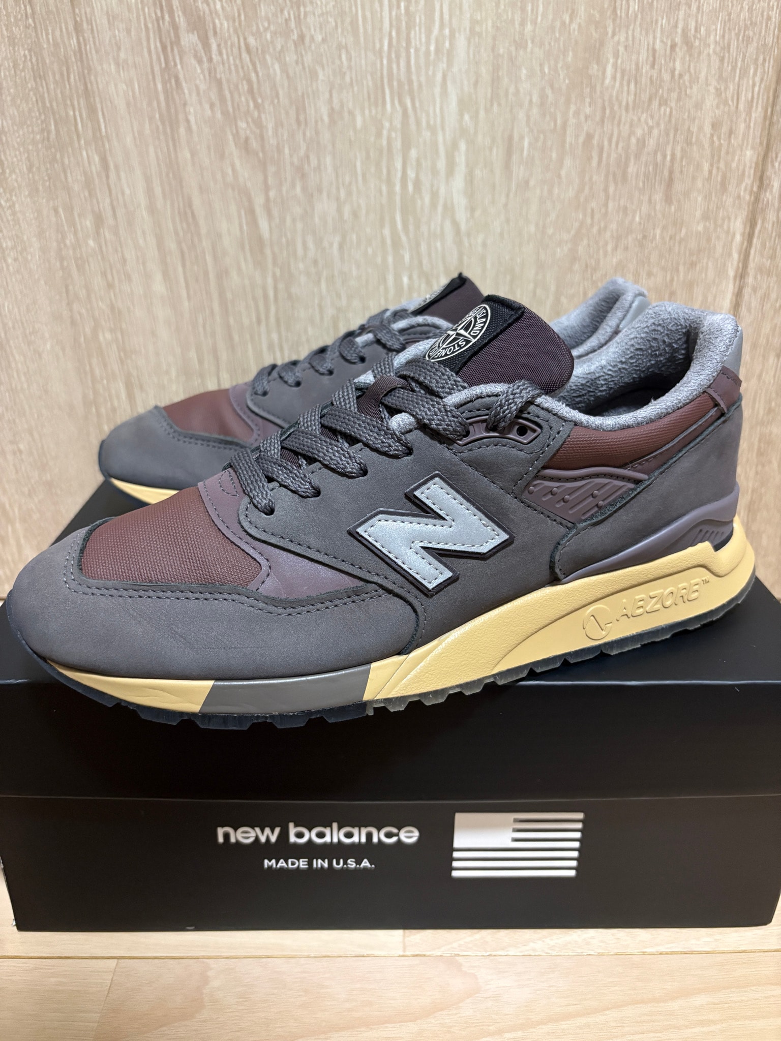 Stone Island × New Balance 998 "Raso Gommato"