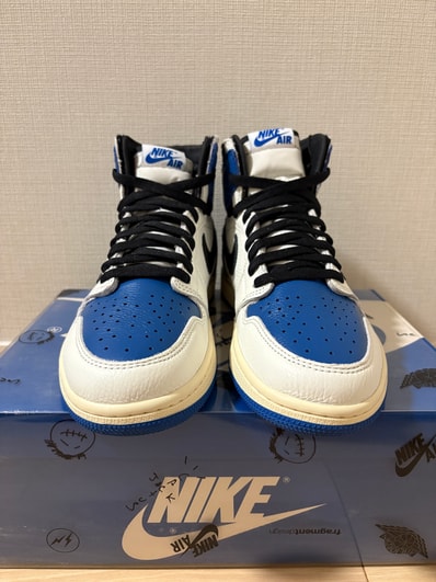 Travis Scott × fragment design × Nike Air Jordan 1 Retro High OG SP "Military Blue"