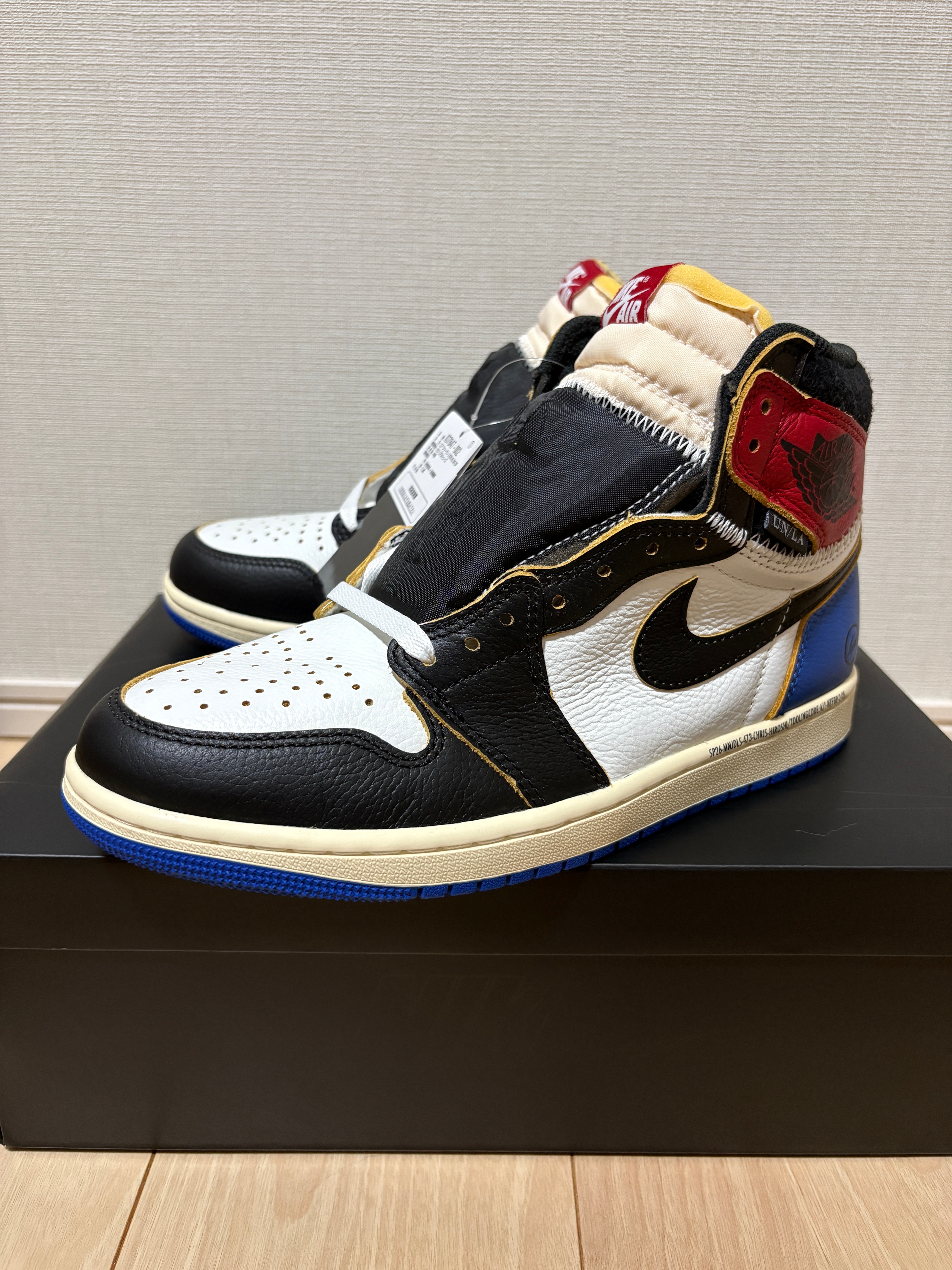 fragment design × UNION × Nike Air Jordan 1 High OG "Black/Varsity Red"