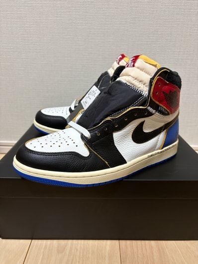 fragment design × UNION × Nike Air Jordan 1 High OG "Black/Varsity Red"
