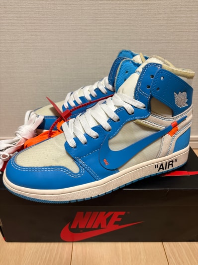 Off-White × Nike Air Jordan 1 High UNC "White/Dark Powder Blue"