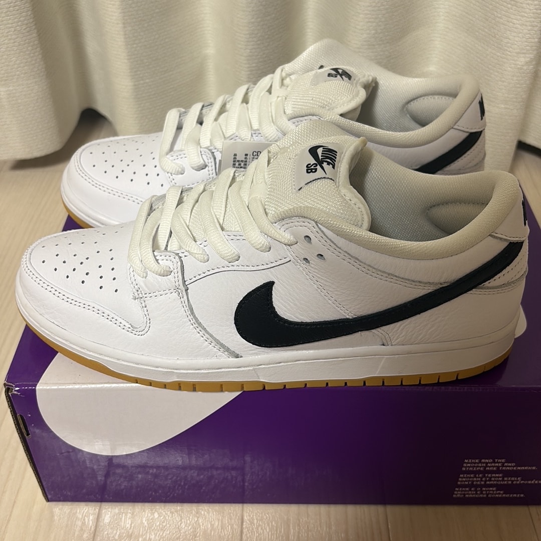 Nike SB Dunk Low Pro "White/Black-White-Gum Light Brown"
