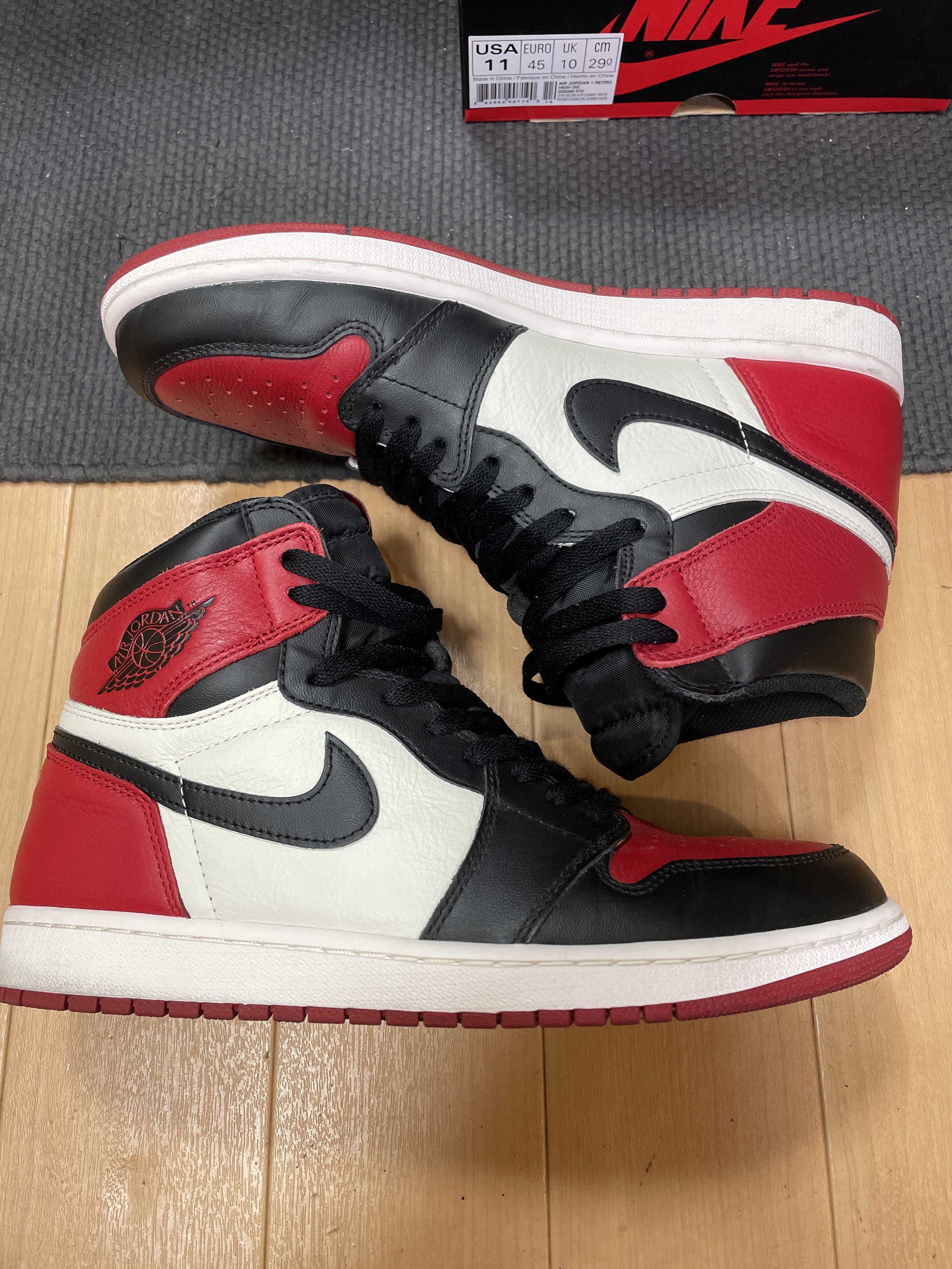 Nike Air Jordan 1 Retro High OG "Bred Toe"