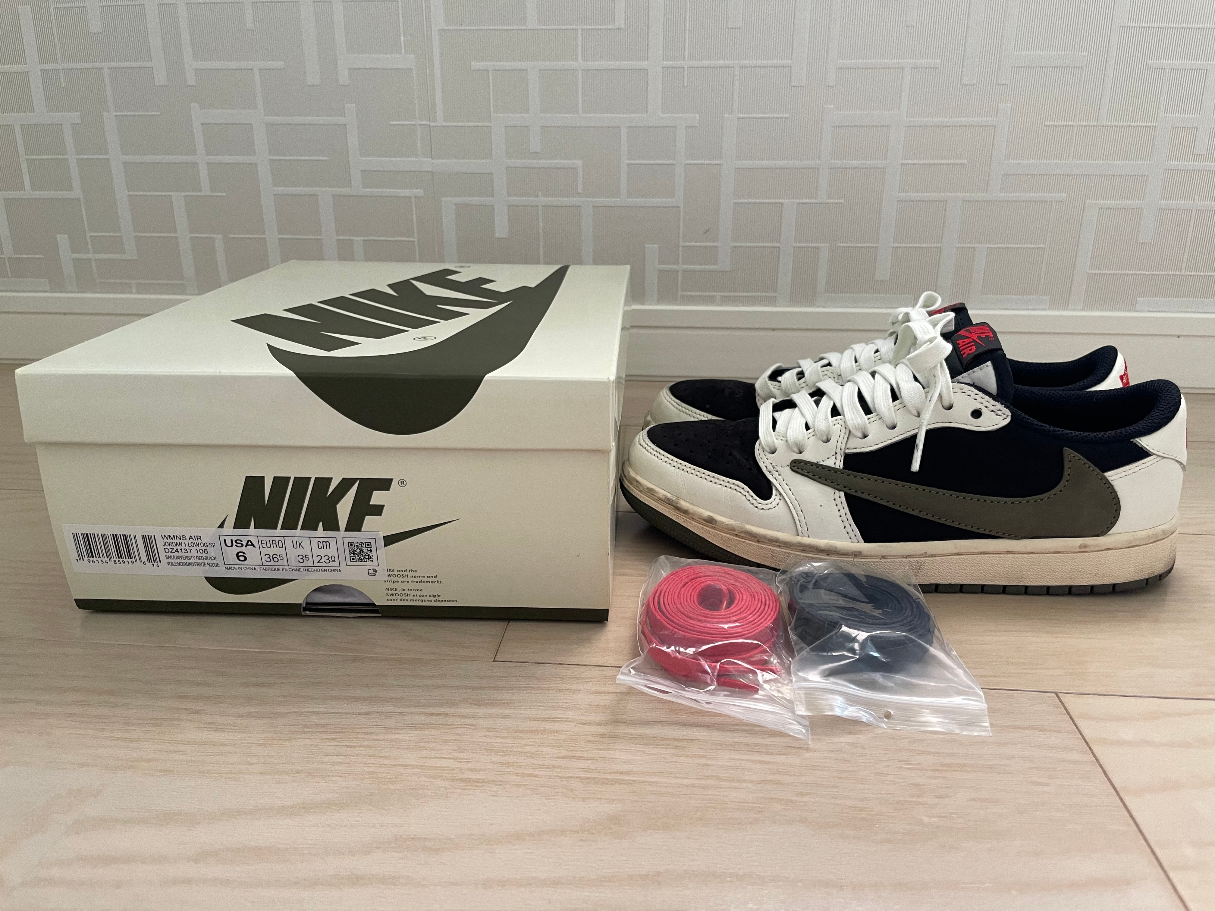 Travis Scott × Nike Women's Air Jordan 1 Low OG "Medium Olive"