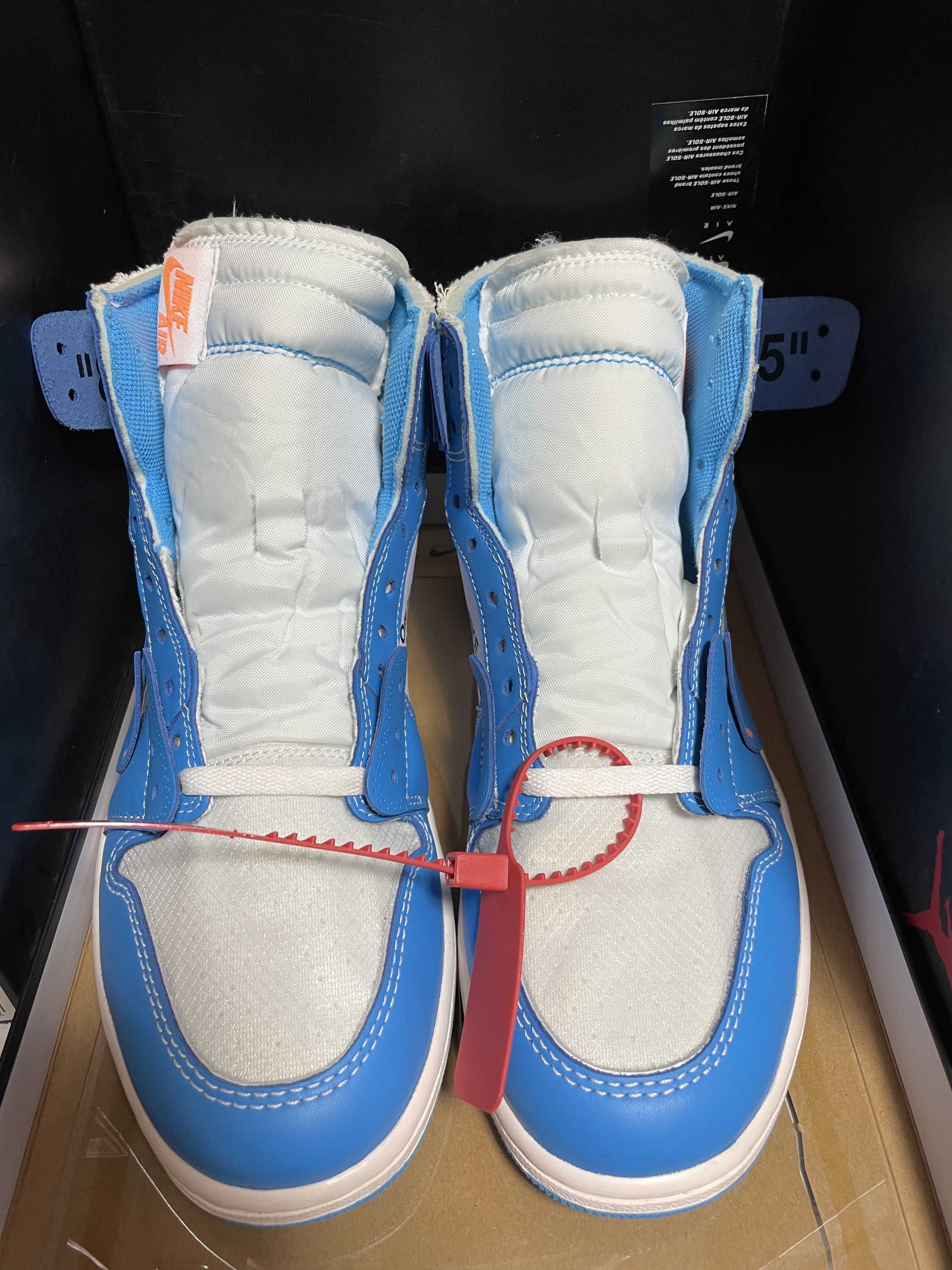Off-White × Nike Air Jordan 1 High UNC "White/Dark Powder Blue"