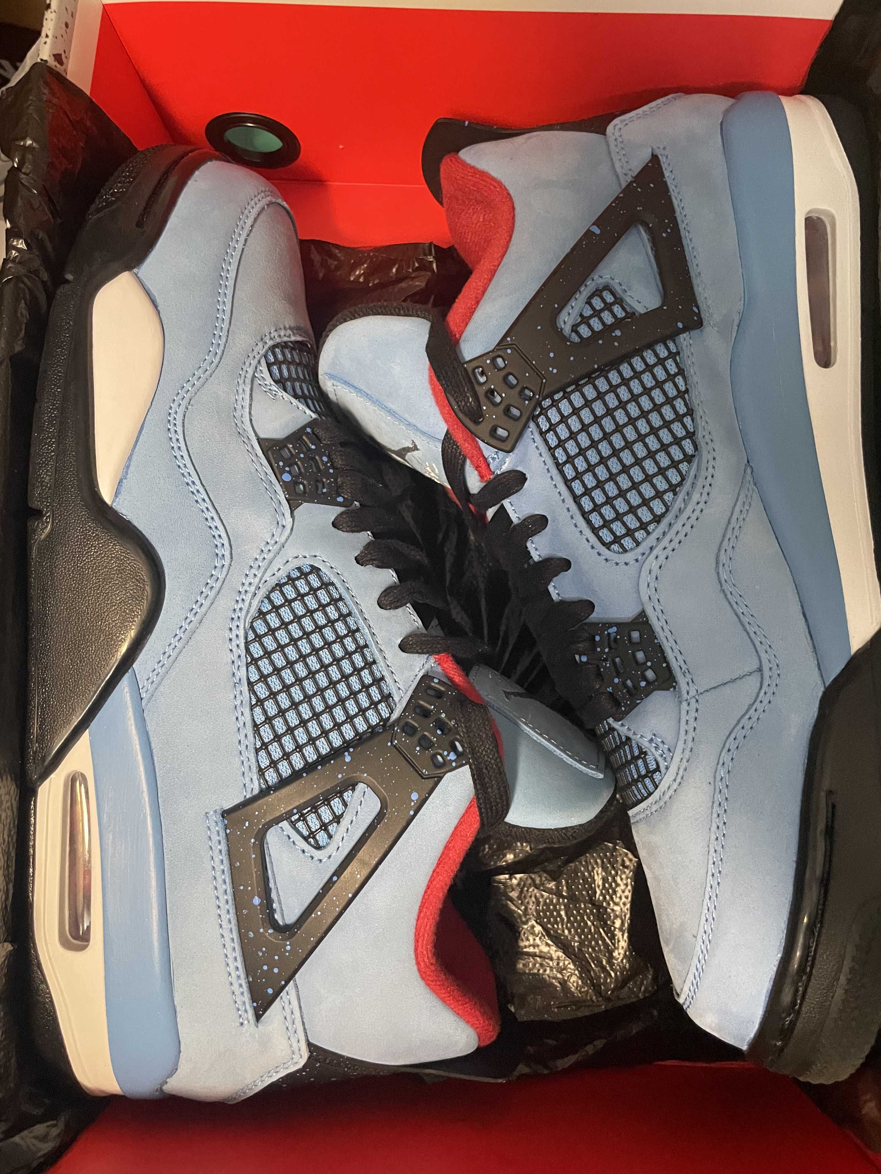 Travis Scott × Nike Air Jordan 4 Retro Cactus Jack "University Blue"