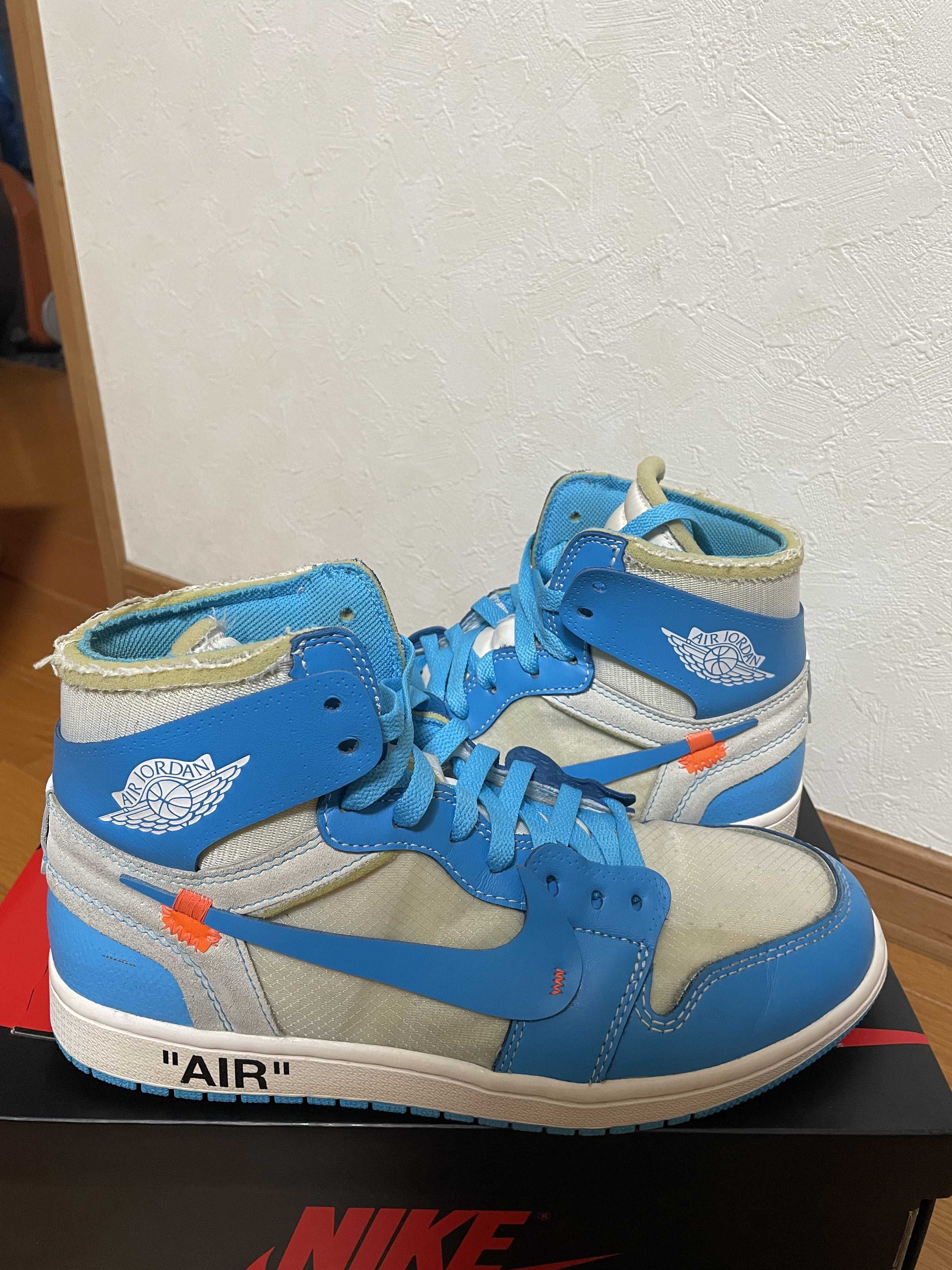 Off-White × Nike Air Jordan 1 High UNC "White/Dark Powder Blue"