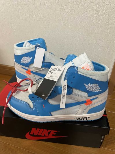 Off-White × Nike Air Jordan 1 High UNC "White/Dark Powder Blue"