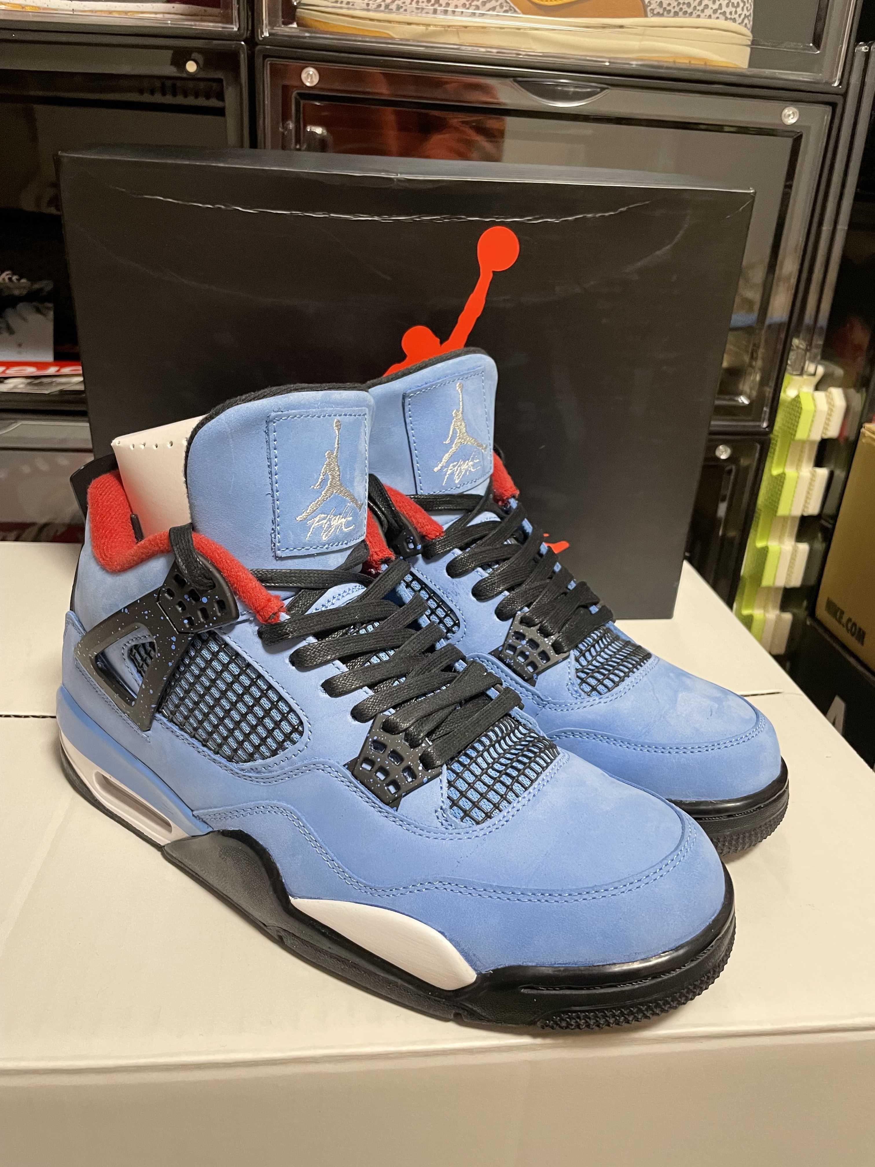 Travis Scott × Nike Air Jordan 4 Retro Cactus Jack "University Blue"