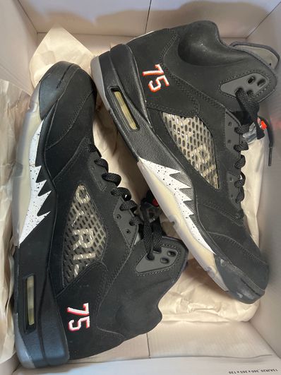 NIKE AIR JORDAN 5 PARIS SAINT-GERMAIN BLACK/CEMENT GREY