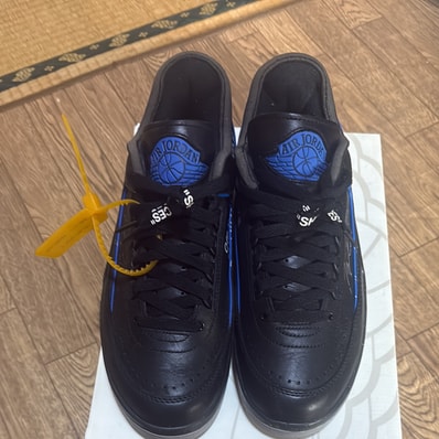 Off-White × Nike Air Jordan 2 Low "Black and Varsity Royal"