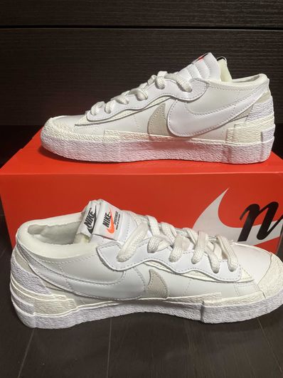 sacai × Nike Blazer Low "White Patent Leather"