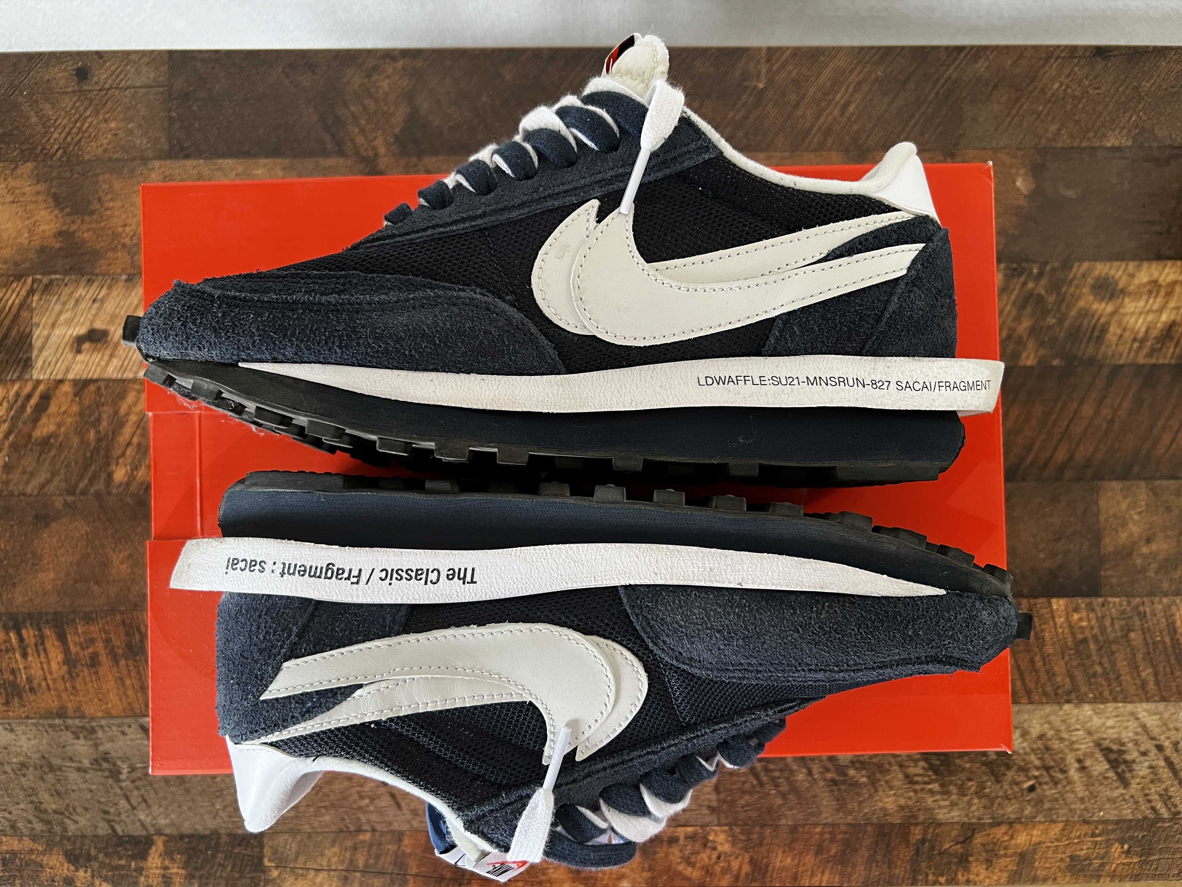 Fragment × sacai × Nike LD Waffle "Blackended Blue"