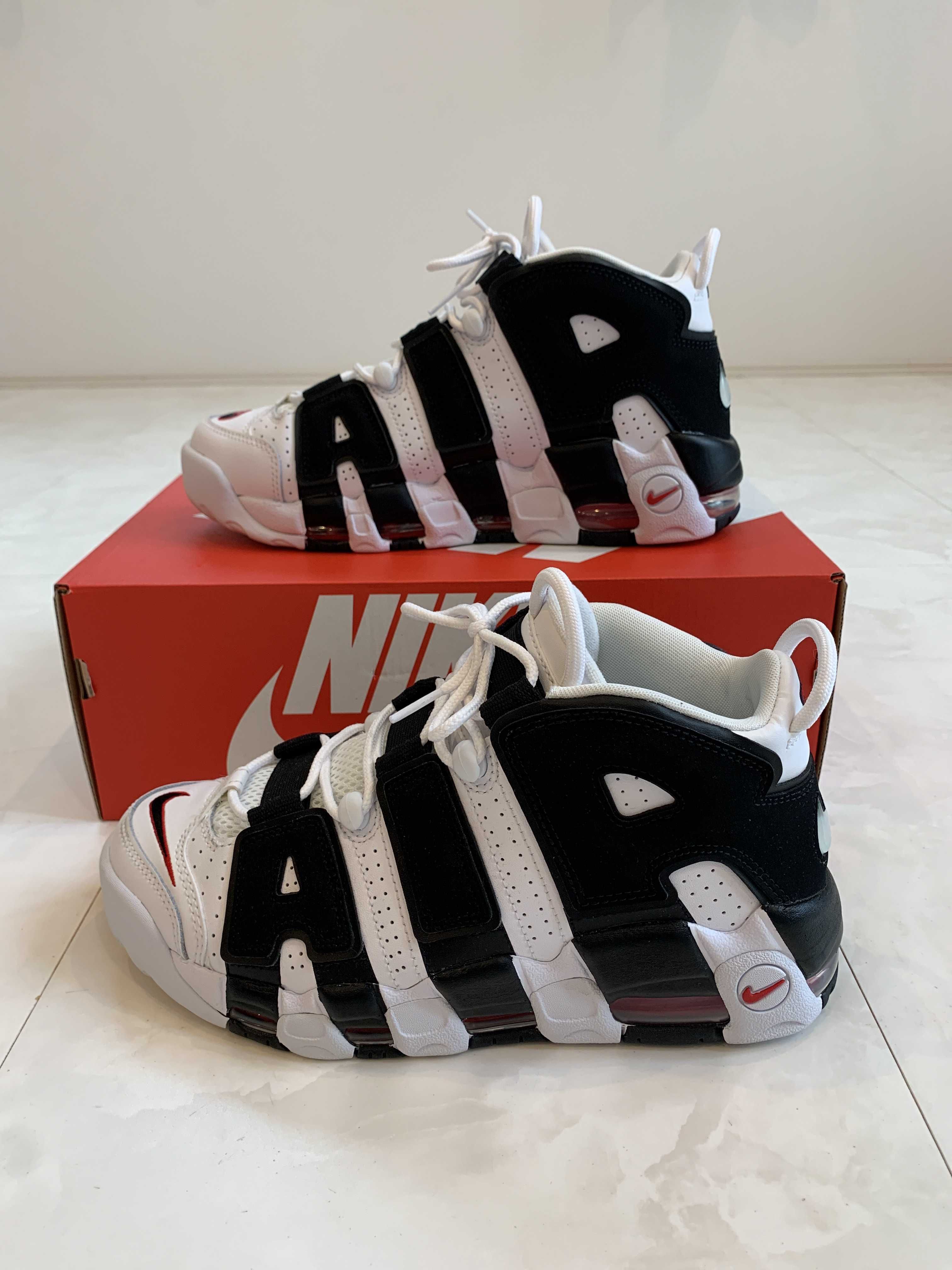 NIKE AIR MORE UPTEMPO "WHITE/BLACK/UNIVERSITY RED"(2020)
