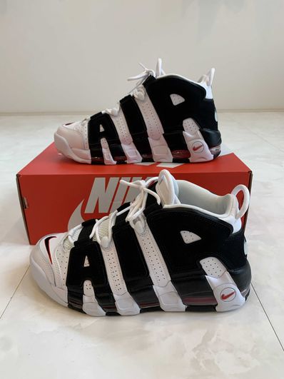 NIKE AIR MORE UPTEMPO "WHITE/BLACK/UNIVERSITY RED"(2020)