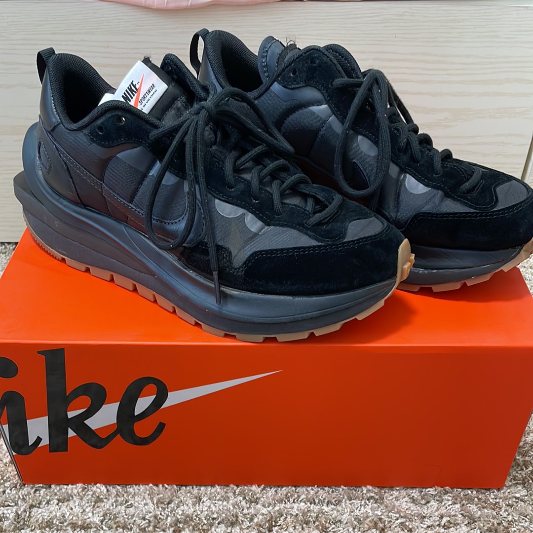 sacai × Nike VaporWaffle "Black Gum"