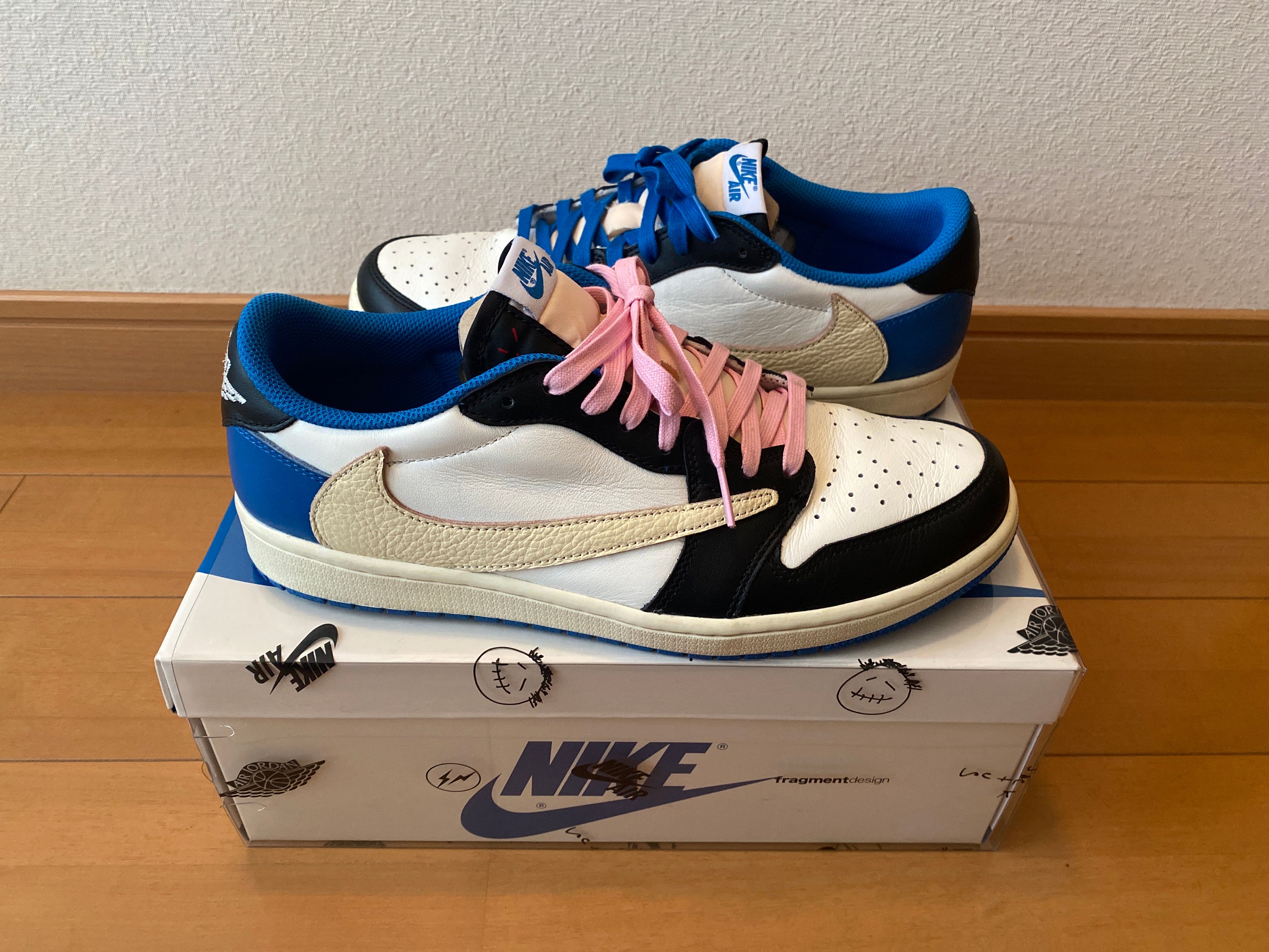 Travis Scott × fragment design × Nike Air Jordan 1 Low OG SP "Military Blue"
