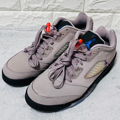 Paris Saint-Germain (PSG) × Nike Air Jordan 5 Retro Low "Pumice/Game Royal-Black-Plum Eclipse"